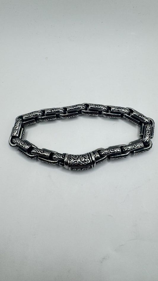 Vintage Style Unisex Men Gothic Silver Stainless Steel Bracelet