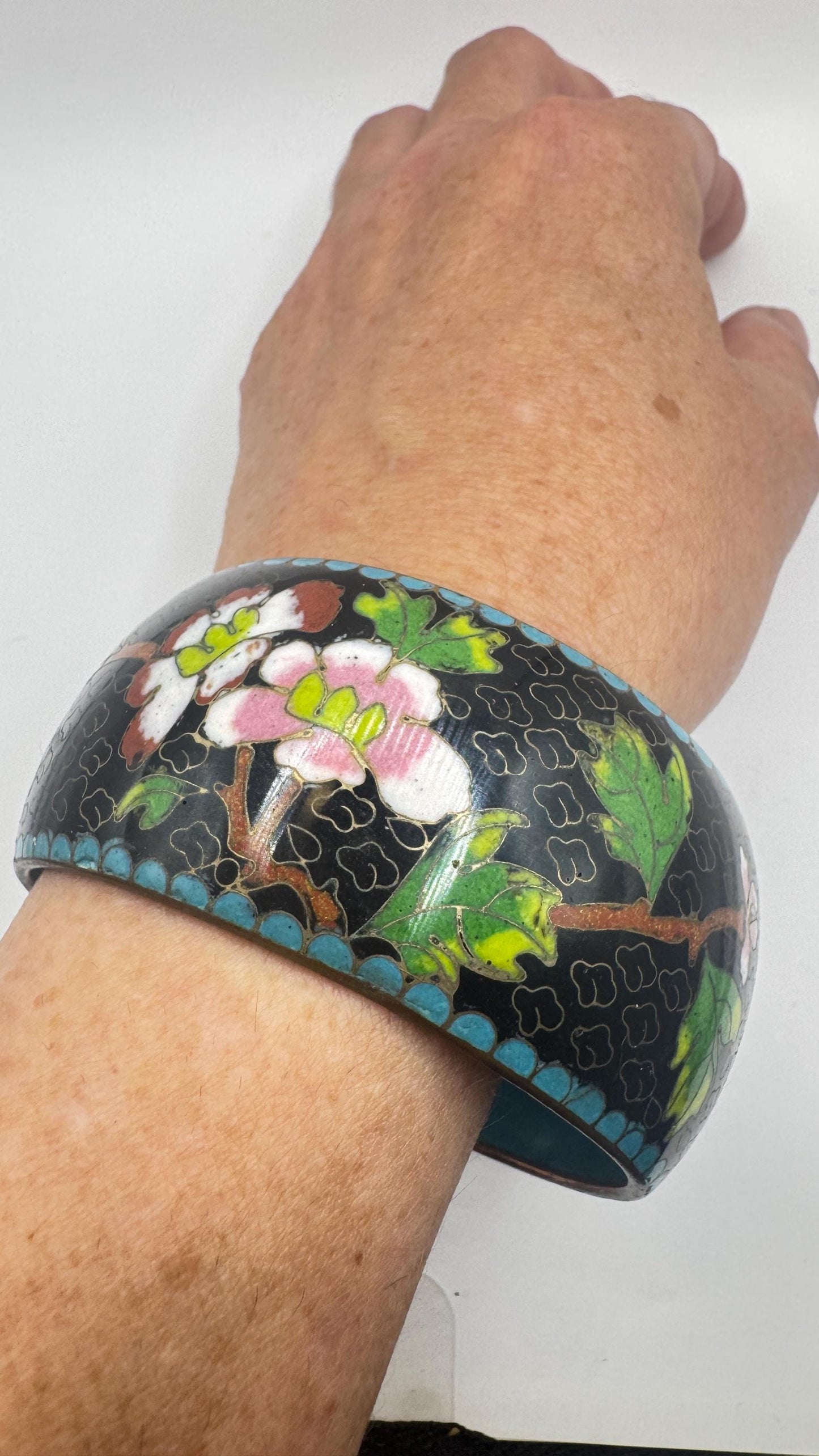 Vintage 925 Sterling Silver Cuff Bangle Bracelet