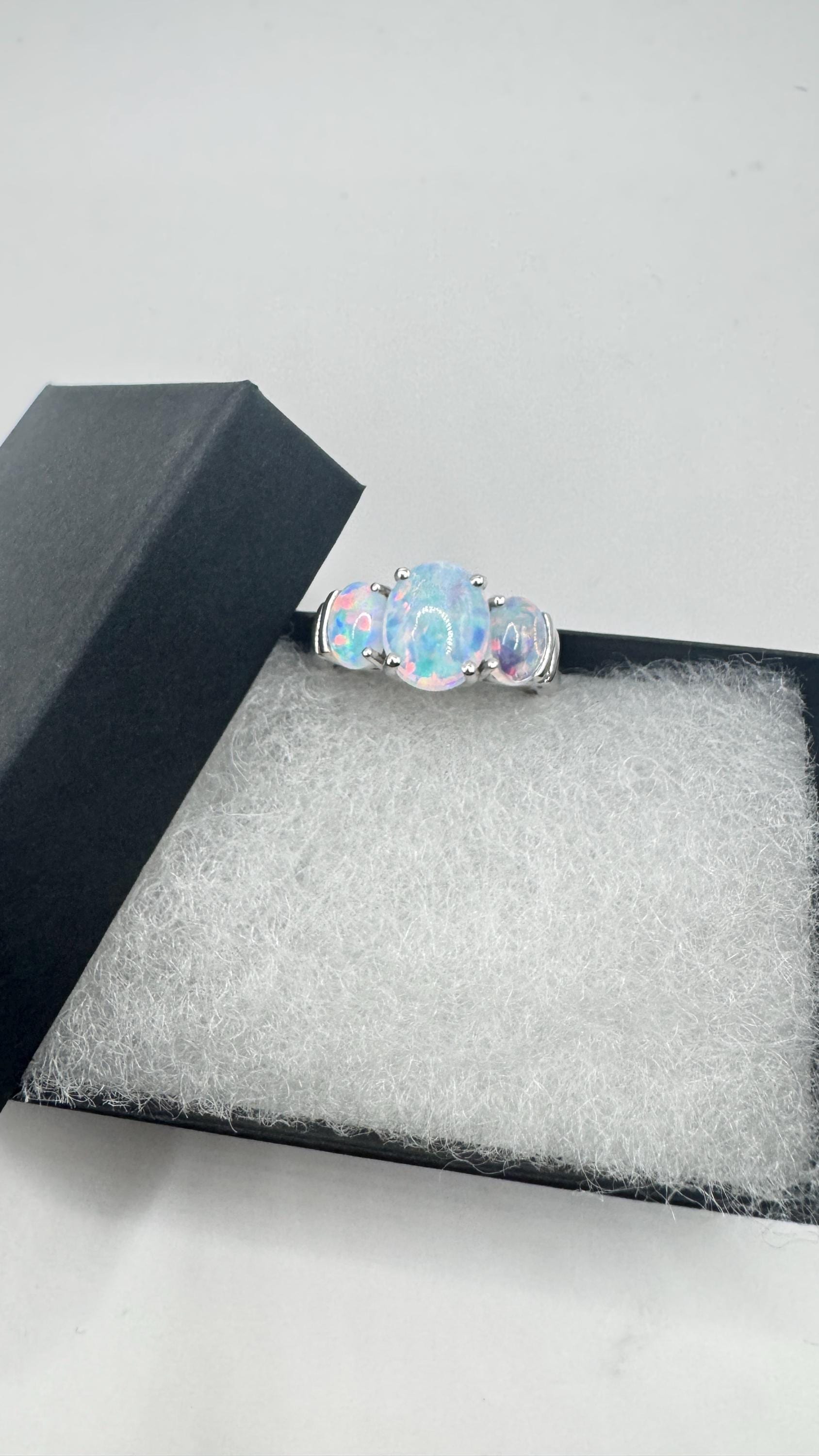 Vintage Fire Opal Golden 925 Sterling Silver Cocktail Ring