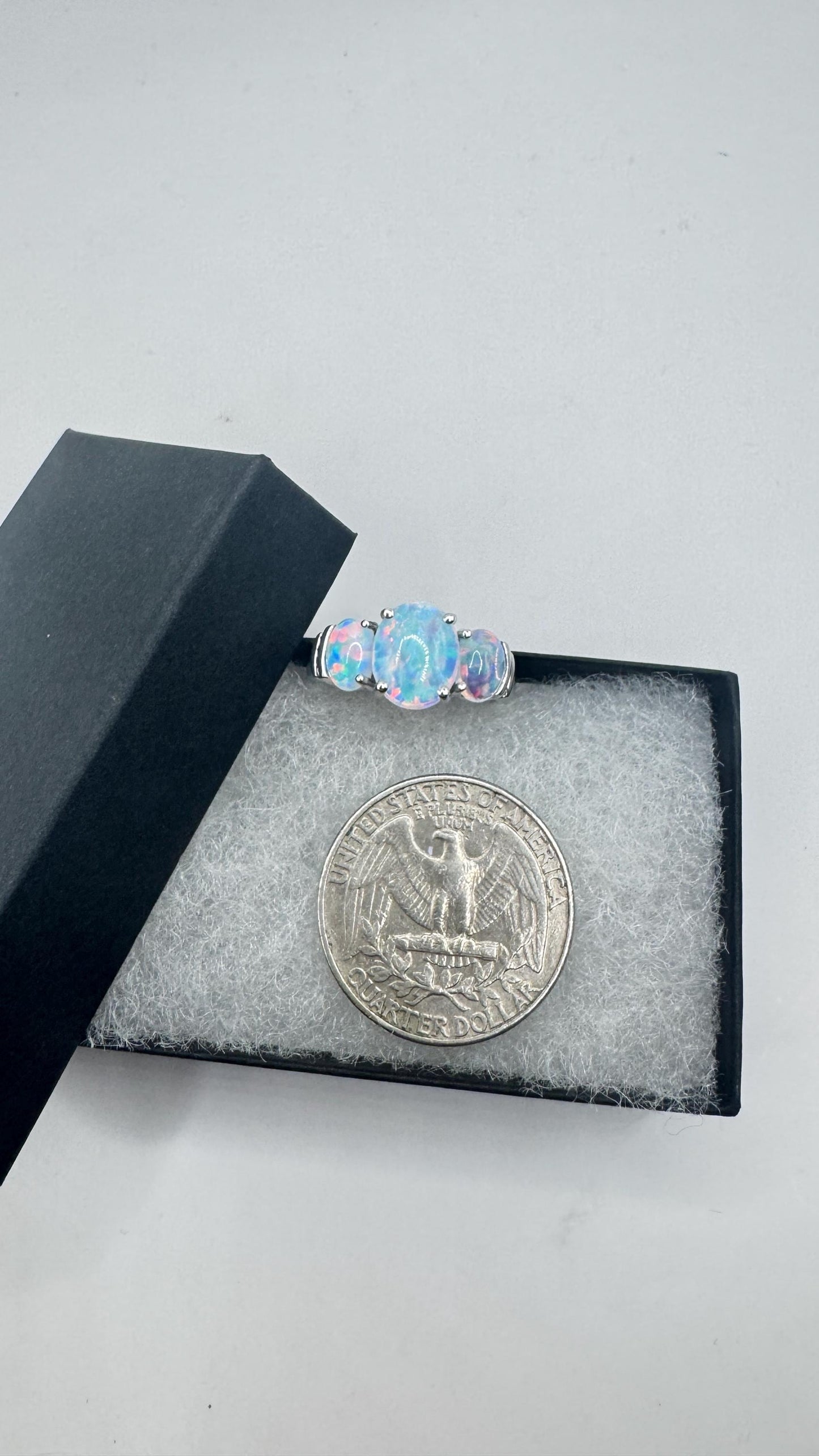 Vintage Fire Opal Golden 925 Sterling Silver Cocktail Ring
