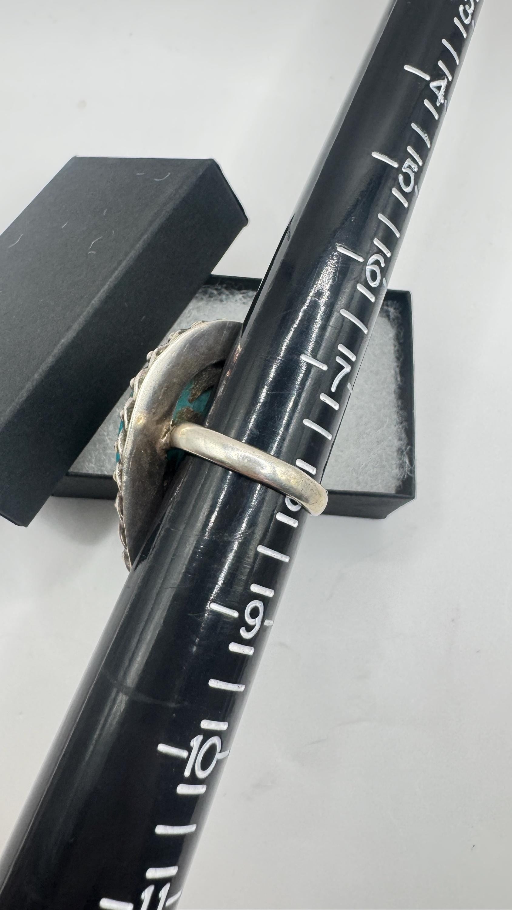 Vintage Turquoise Gemstone 925 Sterling Silver Ring