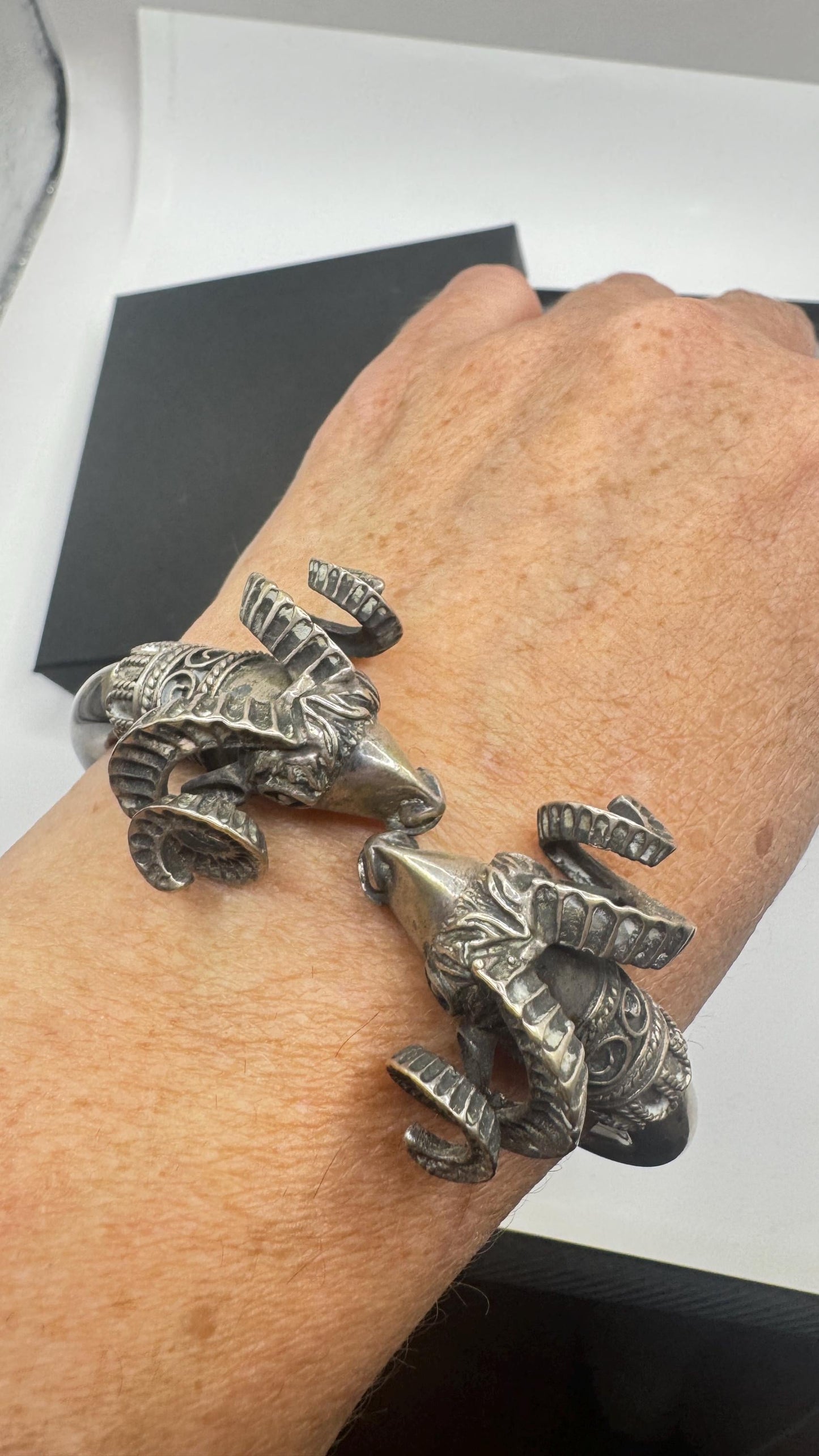 Vintage Butterfly 925 Sterling Silver Cuff Bangle Bracelet