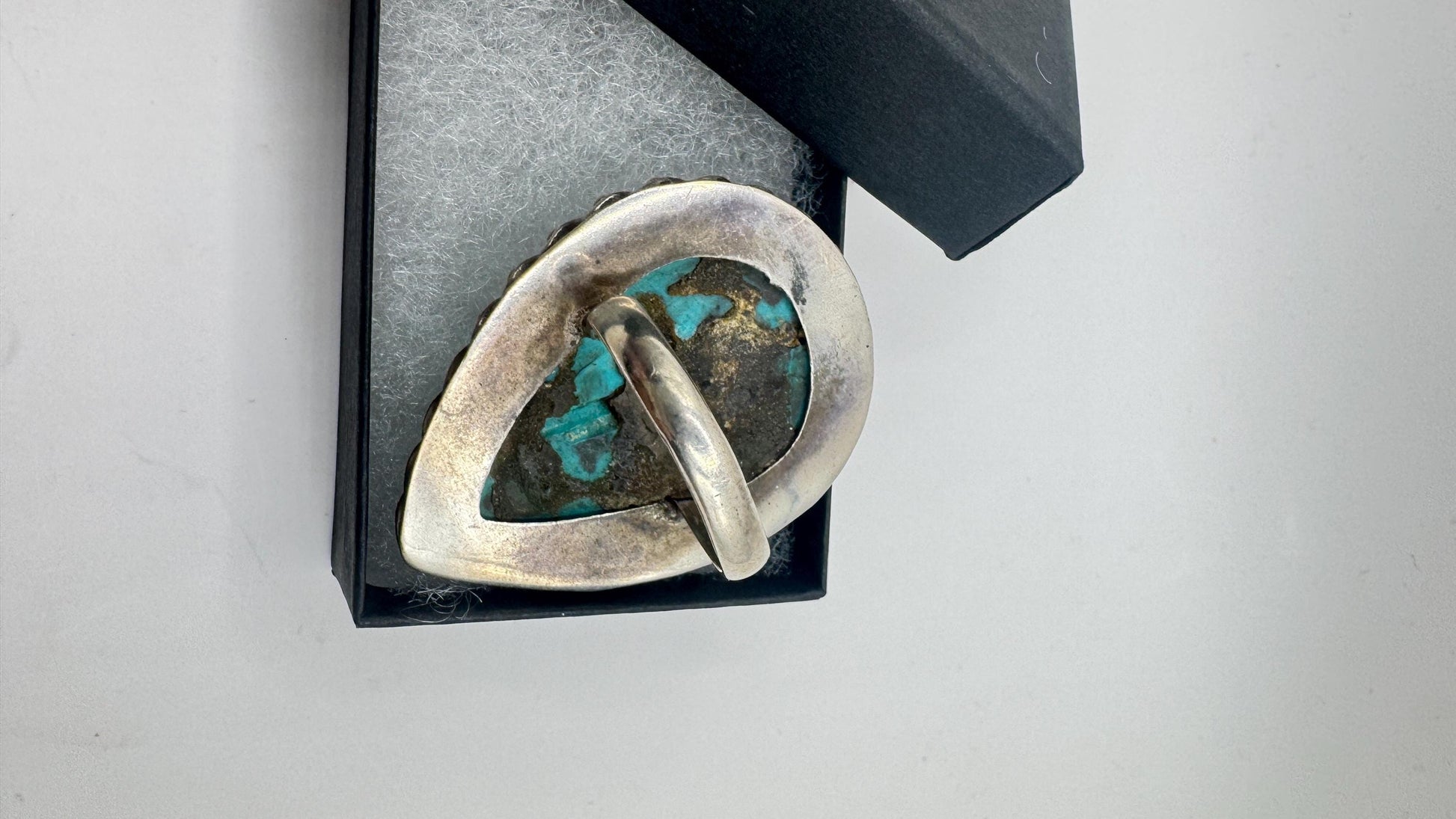 Vintage Turquoise Gemstone 925 Sterling Silver Ring
