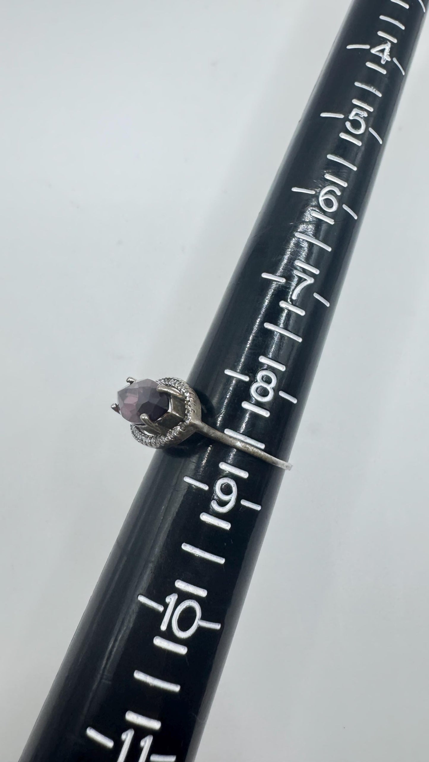 Vintage Purple Amethyst Ring 925 Sterling Silver Size 8.5