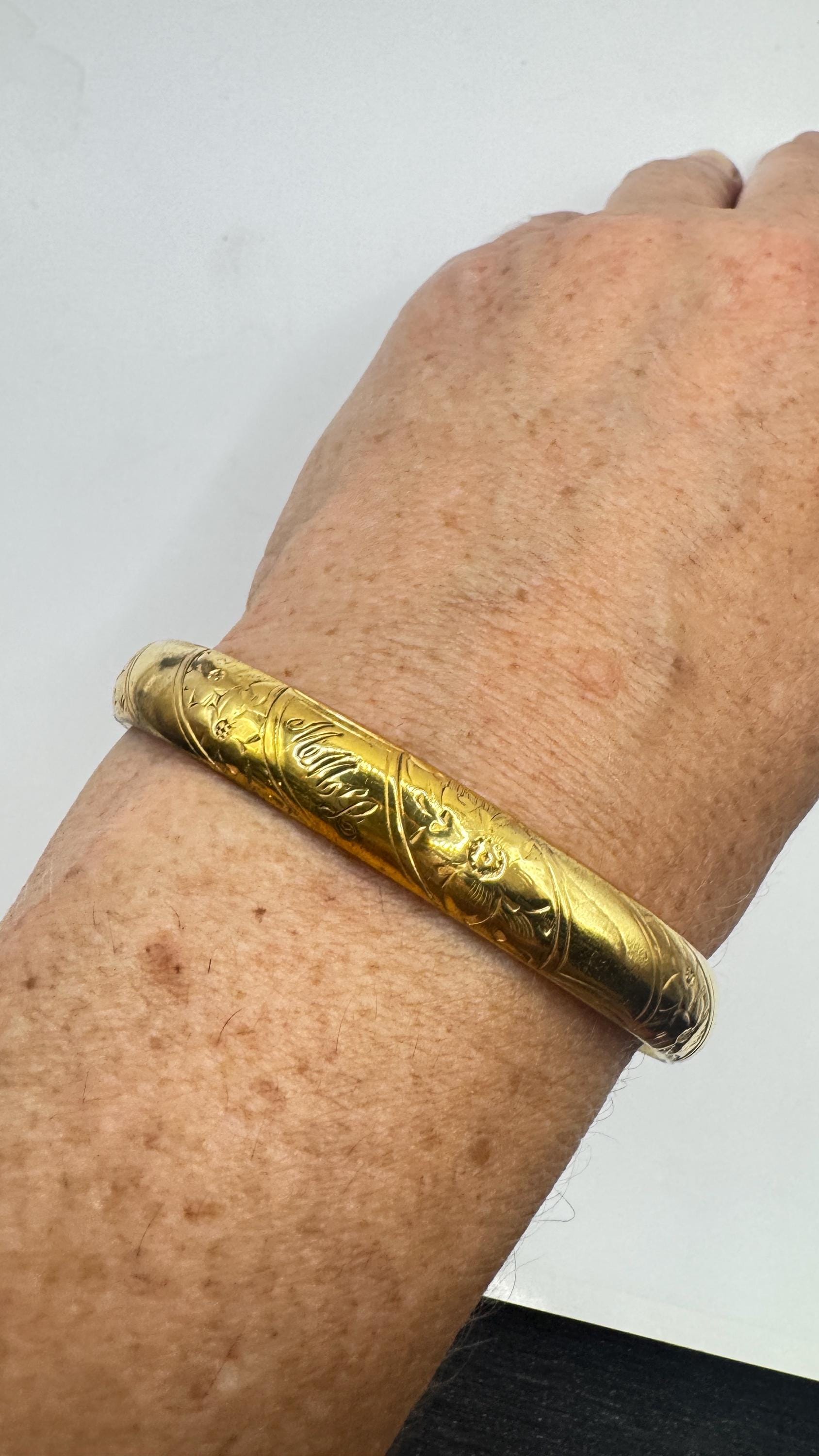Vintage Bangle Bracelet Gold filled