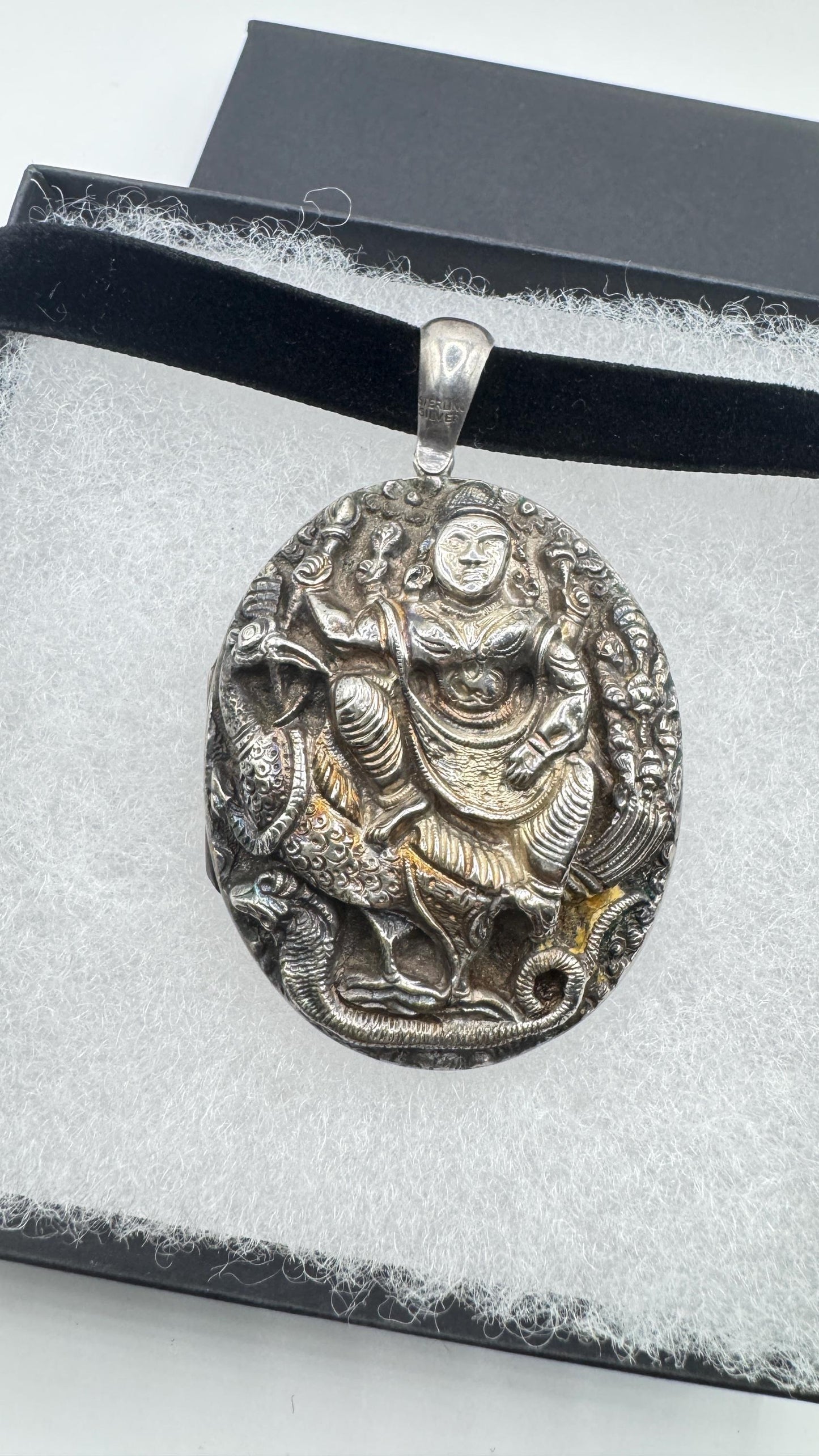 Vintage Locket Choker 925 Sterling Silver Necklace