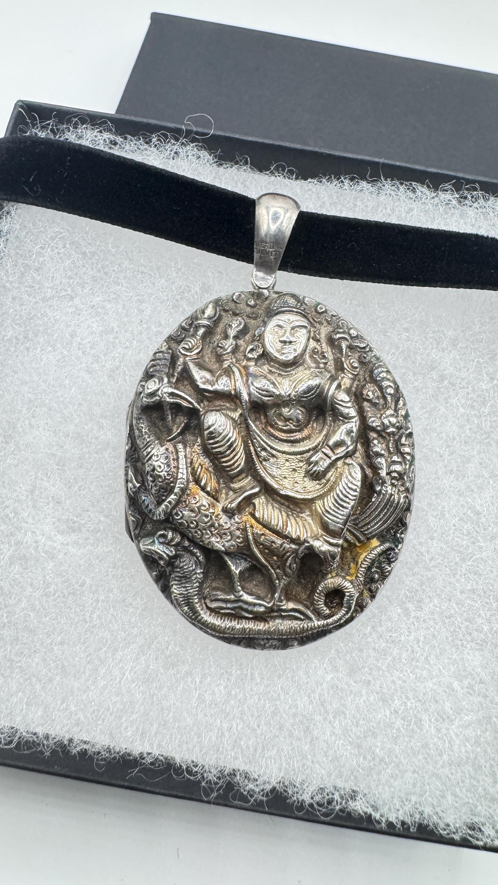 Vintage Locket Choker 925 Sterling Silver Necklace