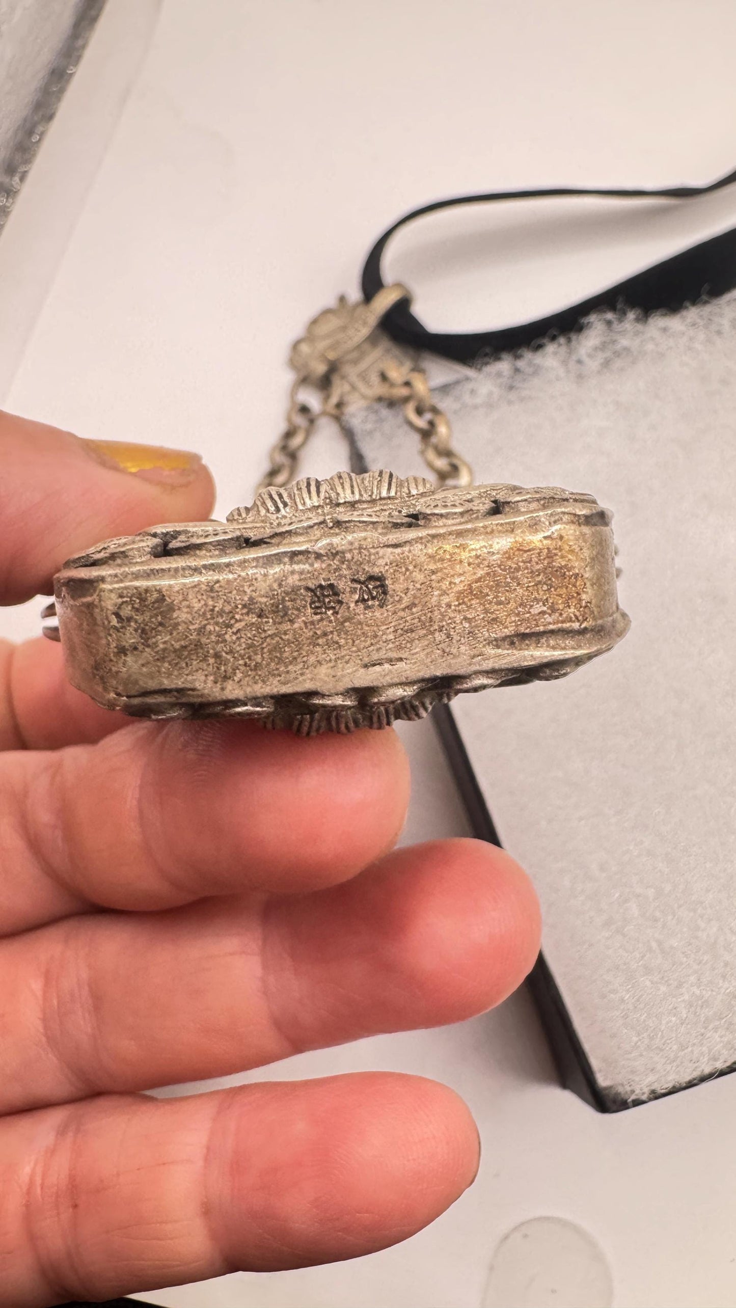 Vintage Buddist Bottle 925 Sterling silver Pendant Necklace
