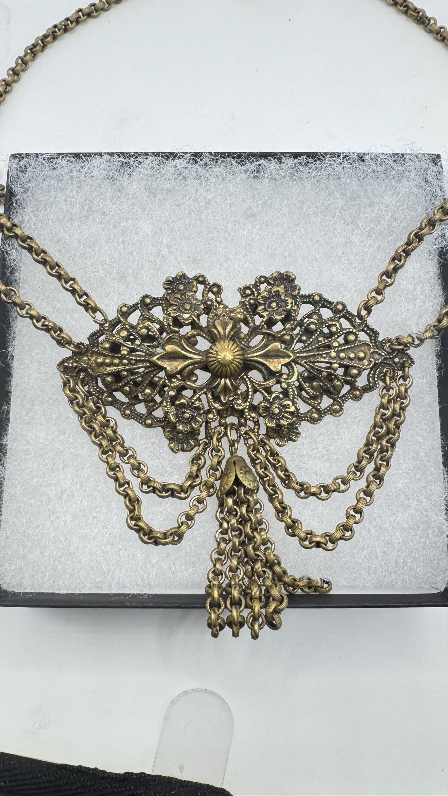 Vintage Bronze Cascade Choker necklace