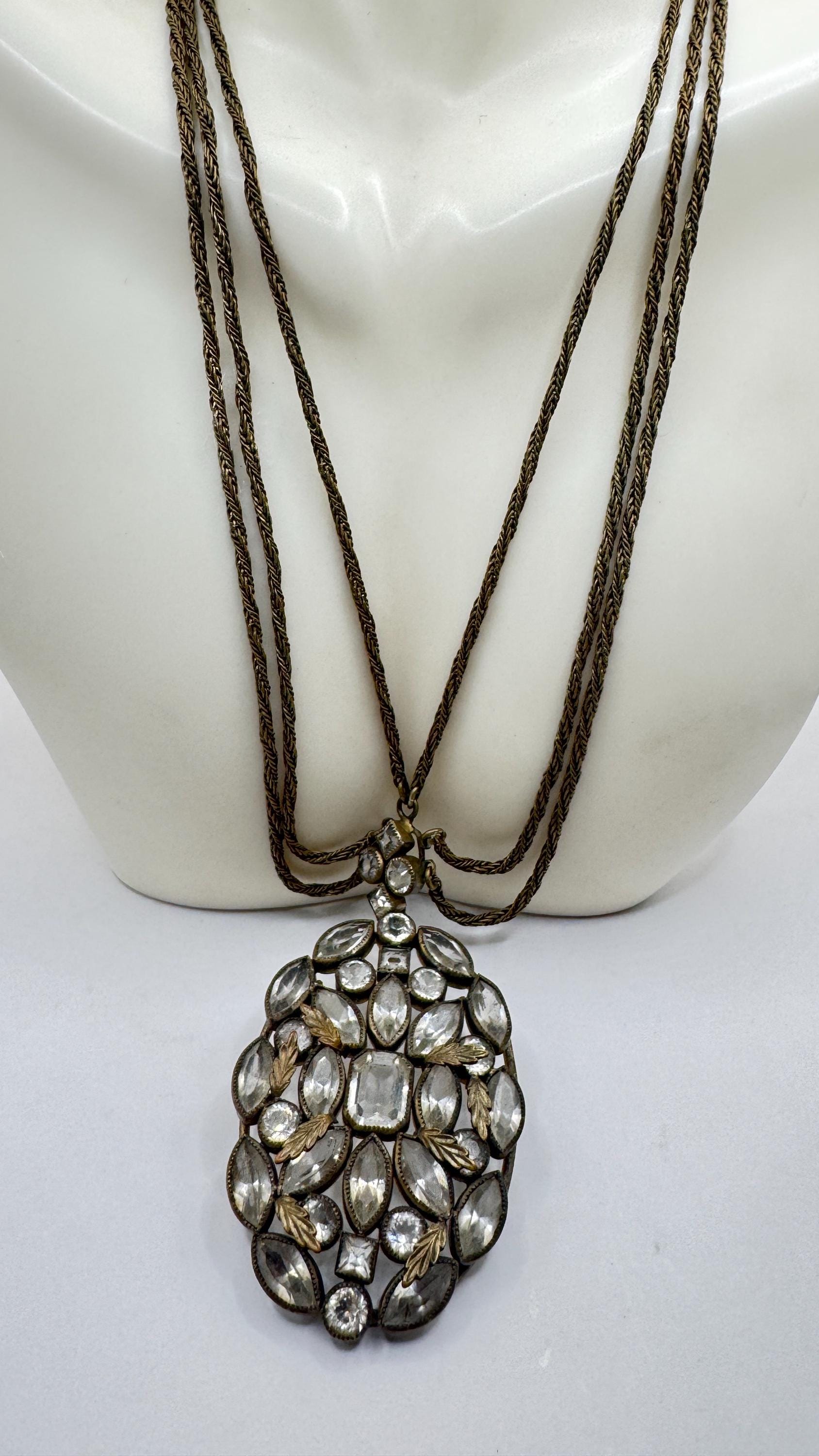 Vintage Bronze Cascade Choker necklace
