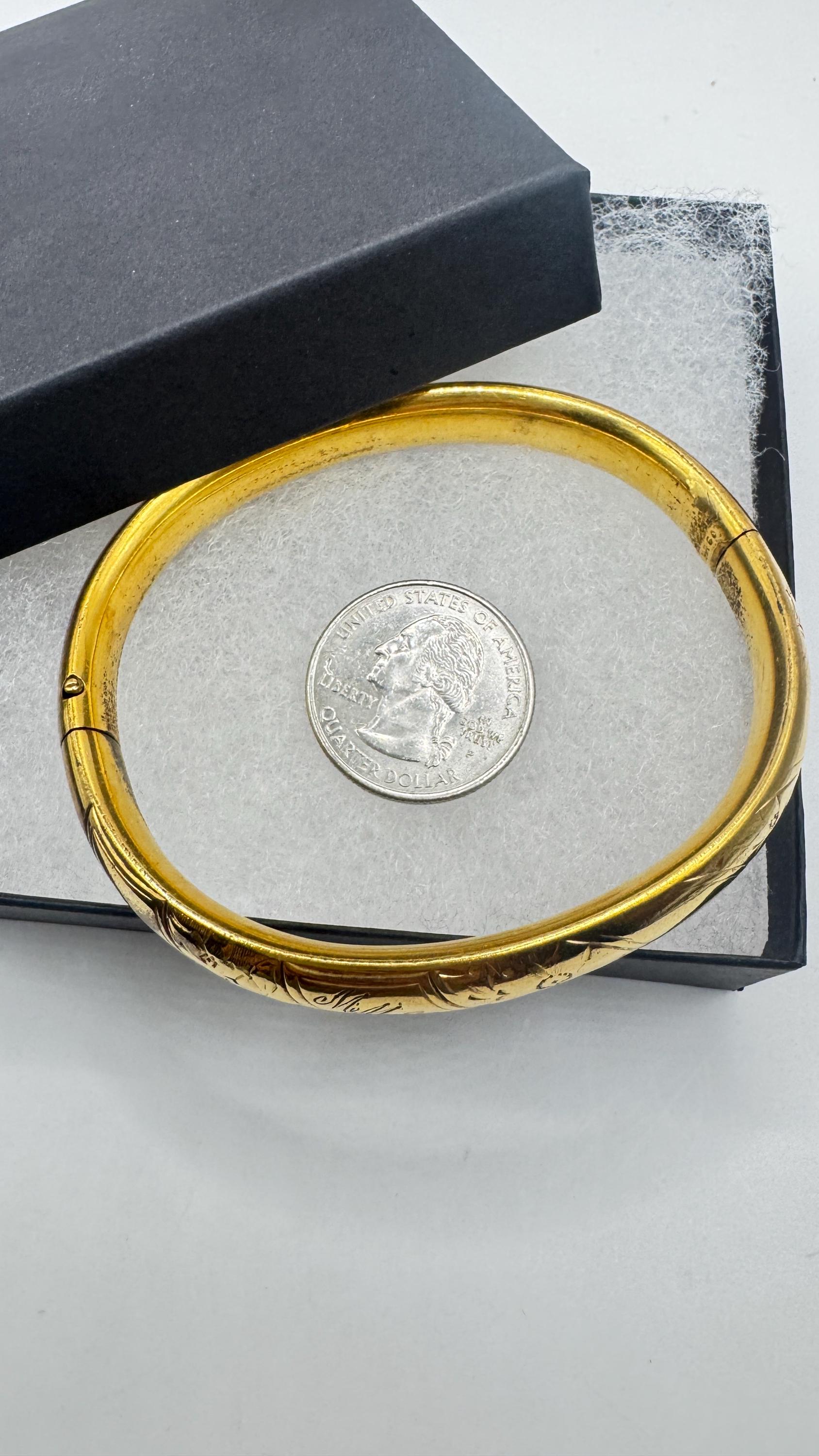 Vintage Bangle Bracelet Gold filled