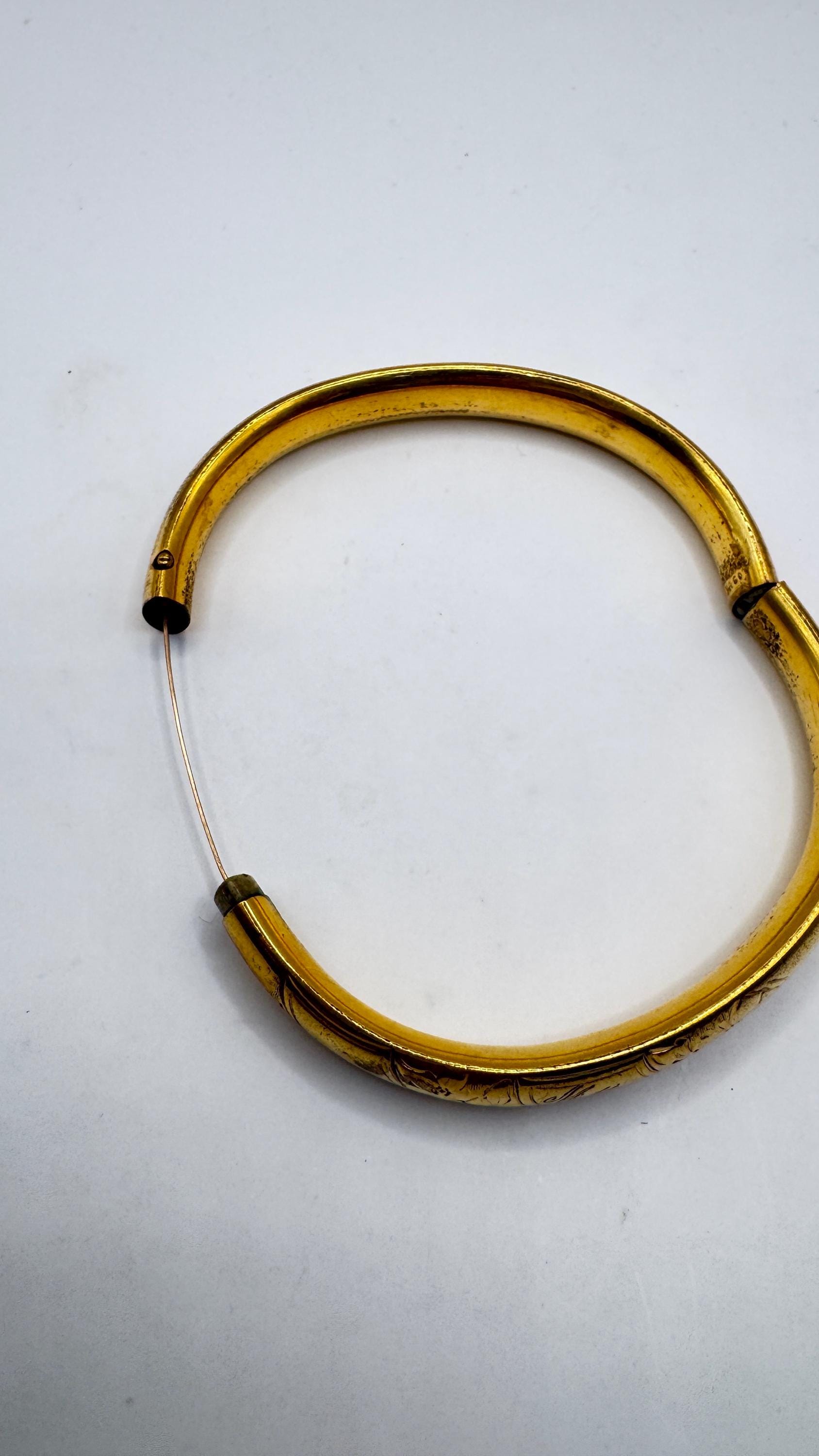 Vintage Bangle Bracelet Gold filled