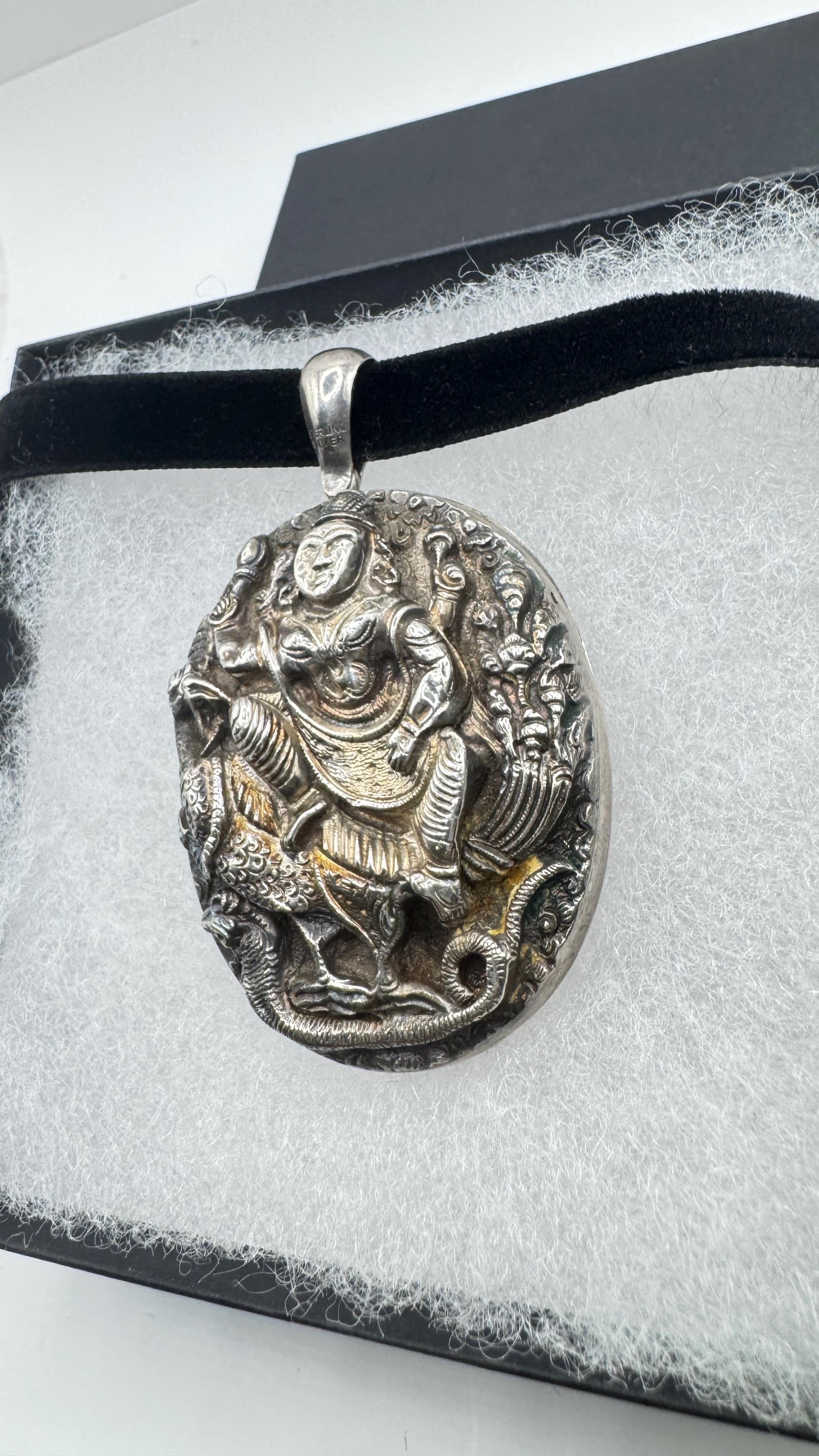 Vintage Locket Choker 925 Sterling Silver Necklace