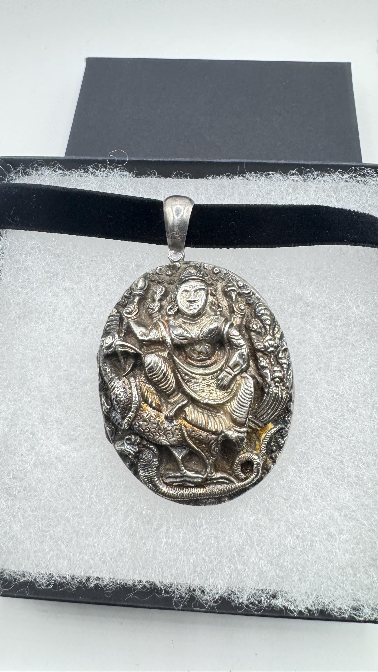 Vintage Locket Choker 925 Sterling Silver Necklace