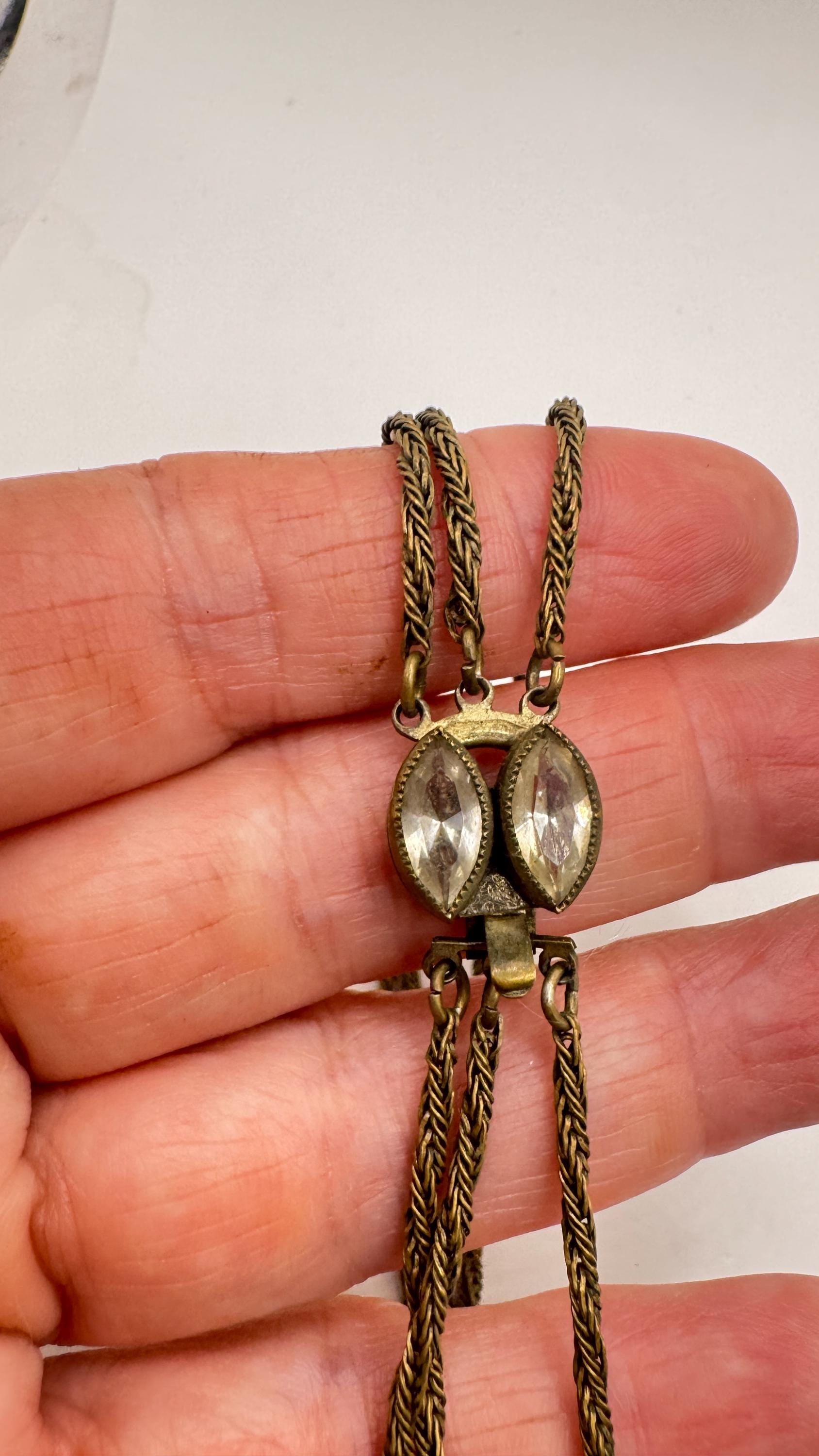 Vintage Bronze Cascade Choker necklace