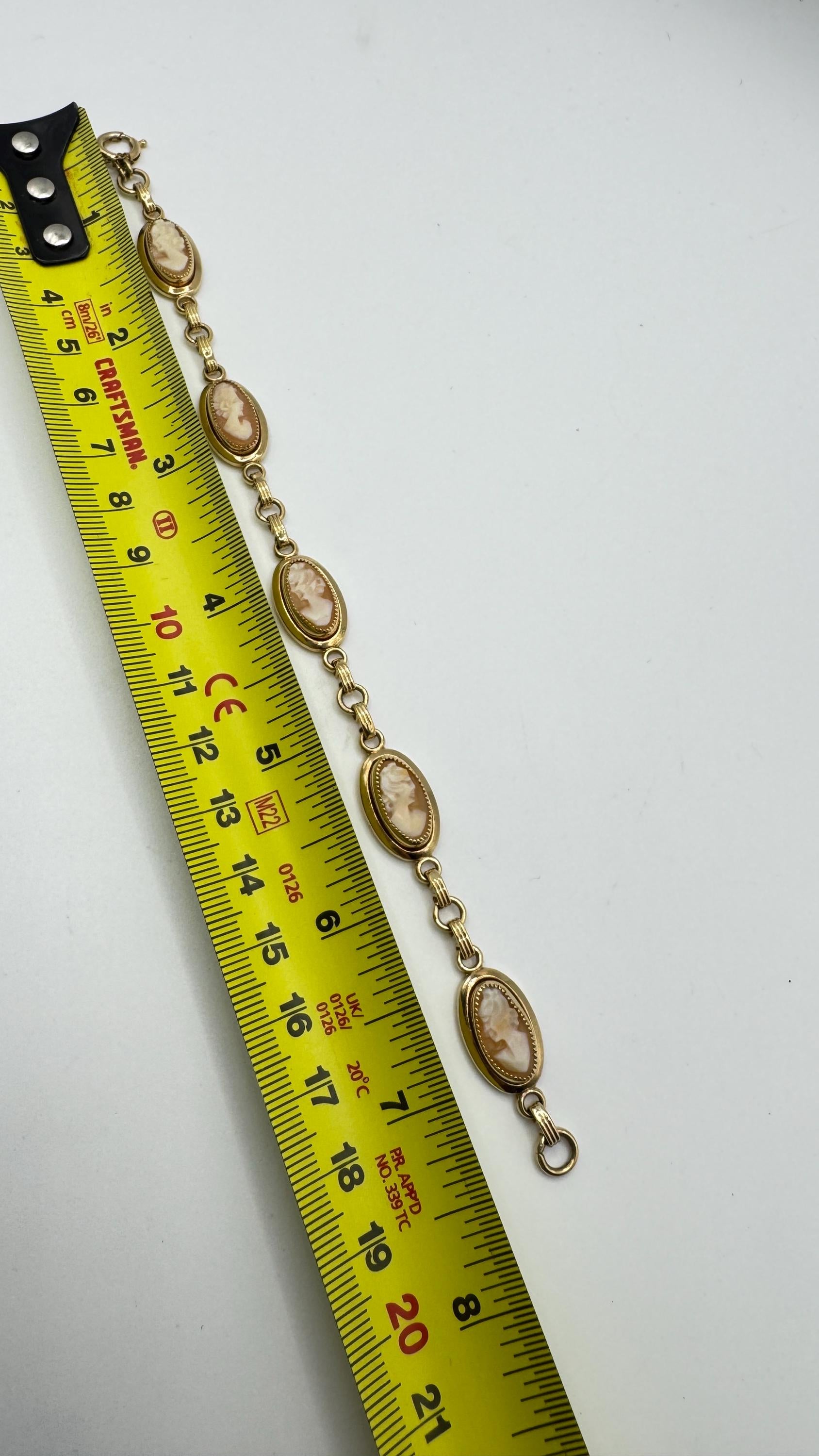 Vintage Cameo Bracelet Gold Filled