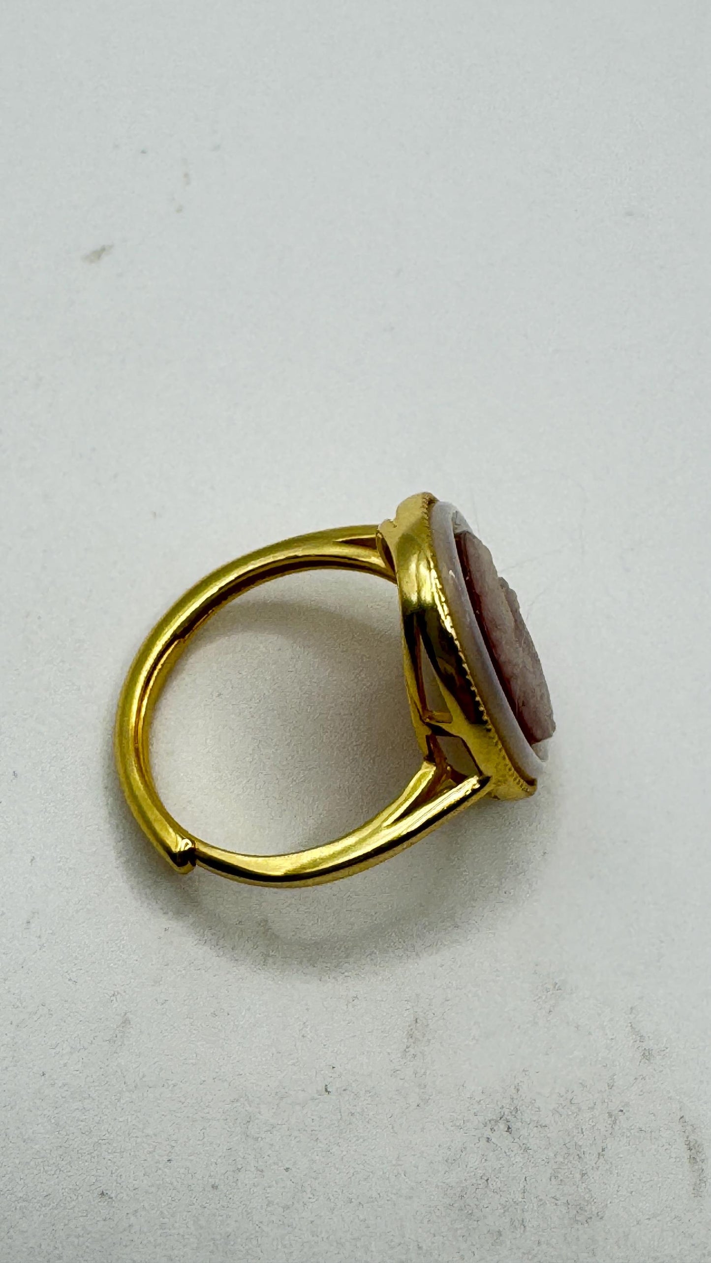 Vintage Cameo 925 Sterling Silver Cocktail Ring