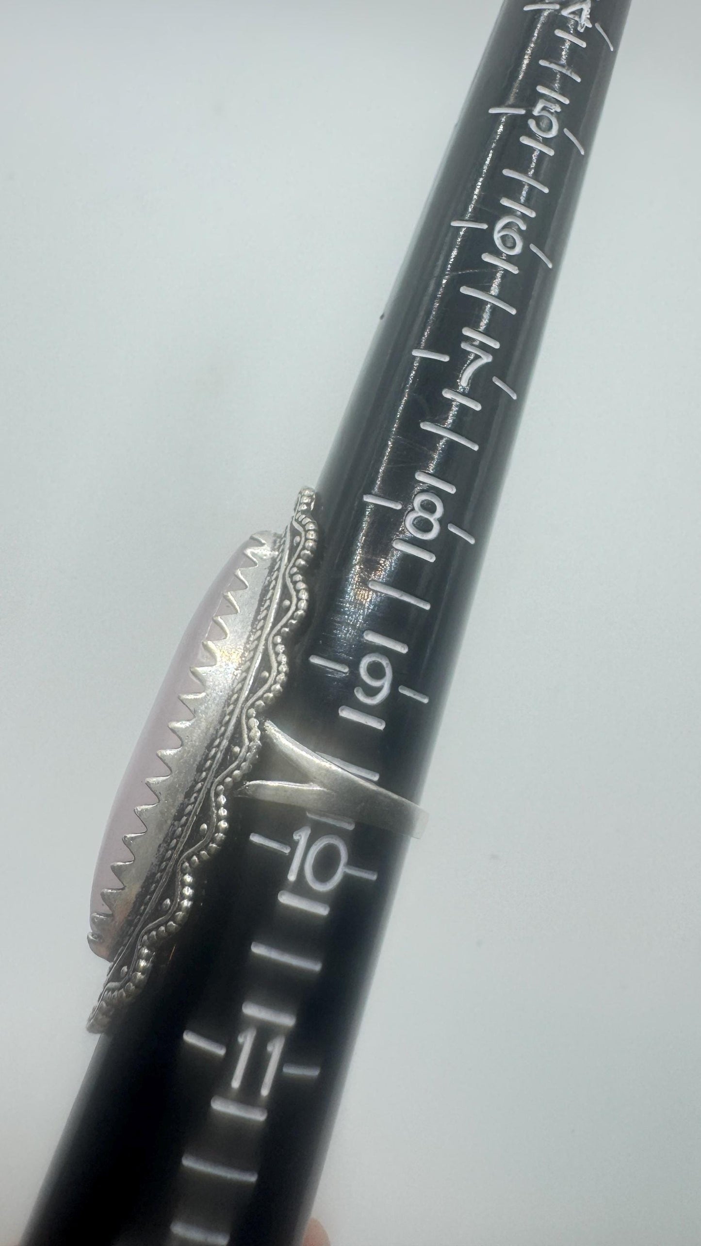 Vintage Genuine Rose Quartz Silver Ring
