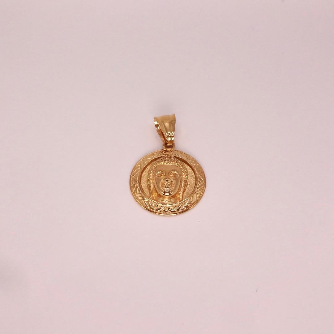 Vintage Buddha Choker Golden Finish Necklace Pendant