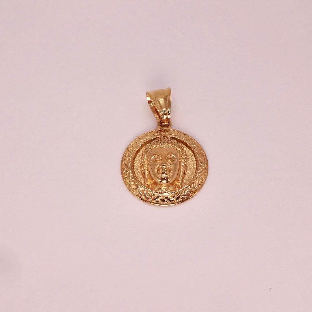 Vintage Buddha Choker Golden Finish Necklace Pendant