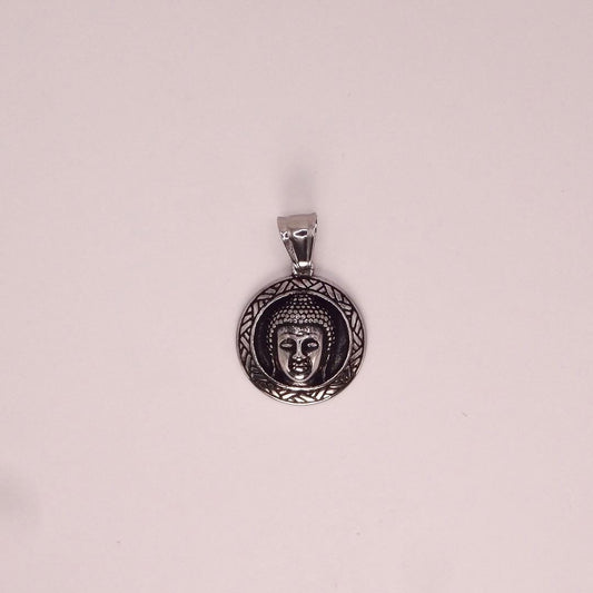 Vintage Buddha Choker Silver Necklace Pendant