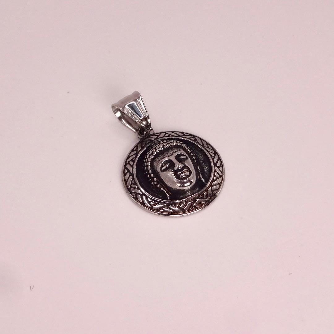 Vintage Buddha Choker Silver Necklace Pendant