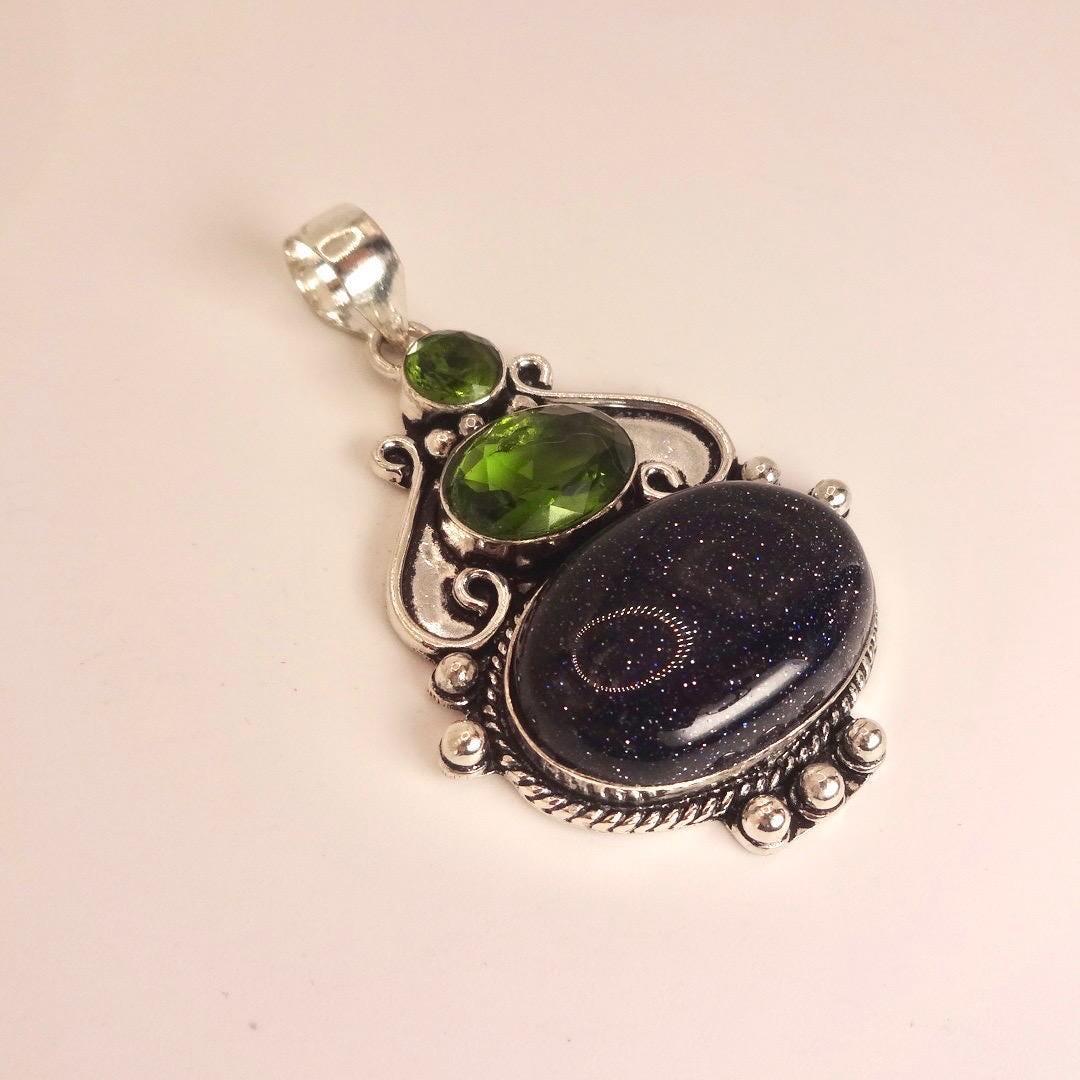 Vintage Black Sandstone silver collar necklace choker