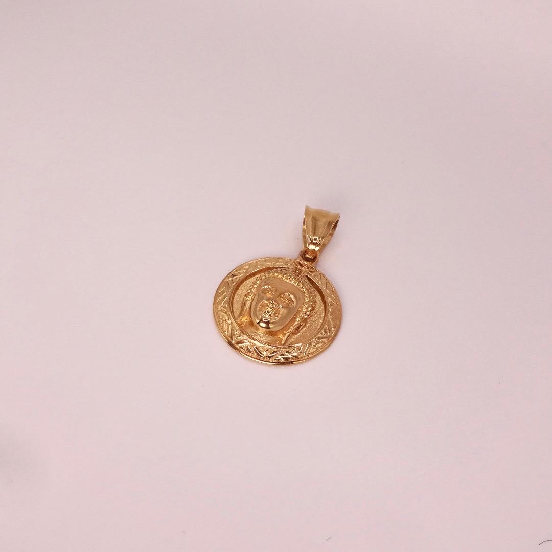 Vintage Buddha Choker Golden Finish Necklace Pendant