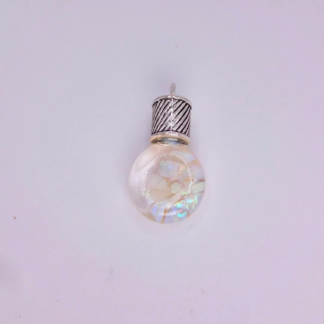 Vintage White Floating Opal Choker 925 Sterling Silver Chain Necklace Choker