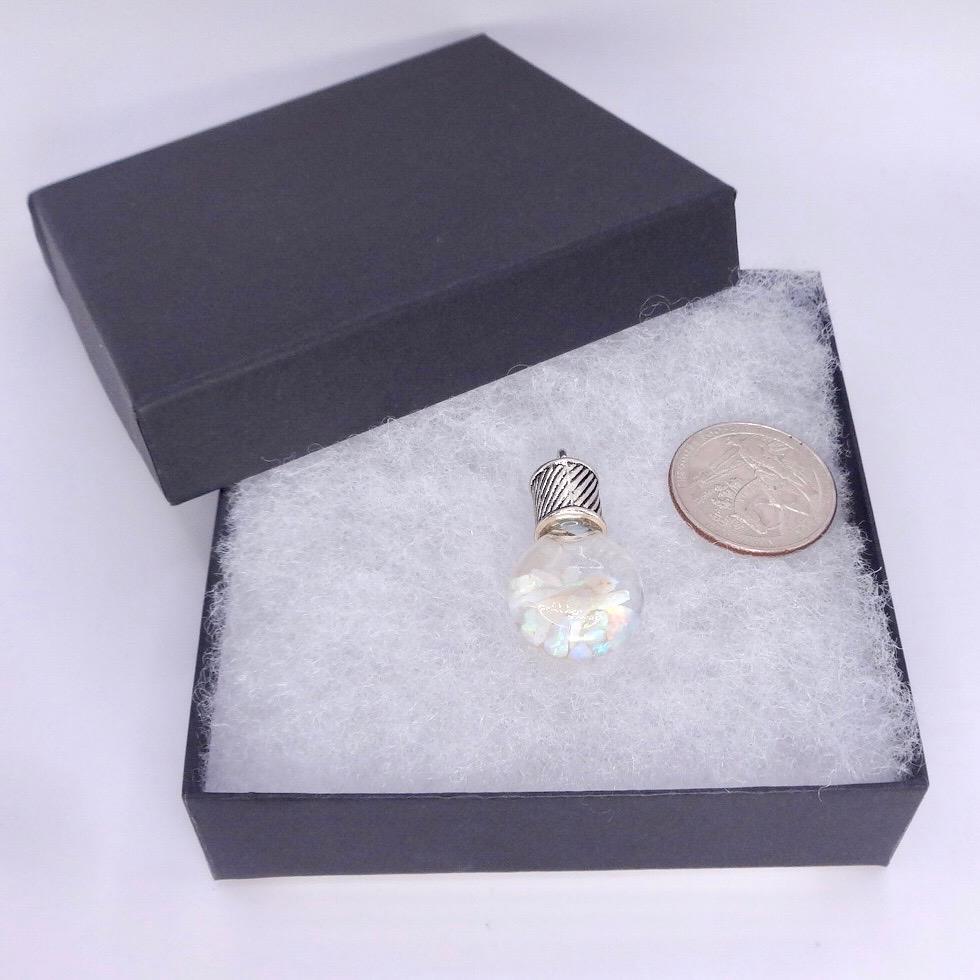 Vintage White Floating Opal Choker 925 Sterling Silver Chain Necklace Choker