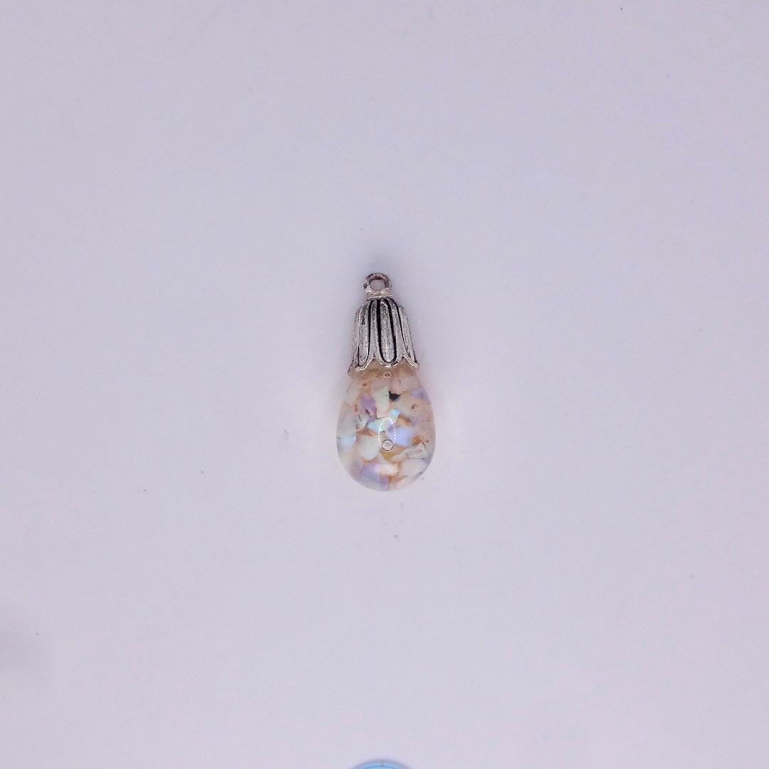 Vintage White Floating Opal Choker 925 Sterling Silver Chain Necklace Choker