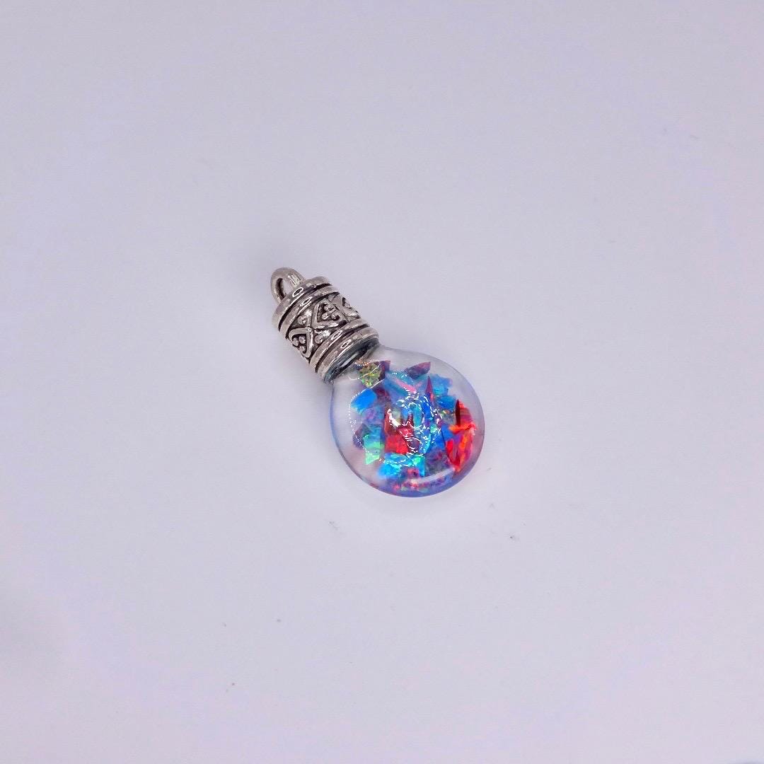 Vintage Blue White Floating Opal Choker 925 Sterling Silver Chain Necklace Choker
