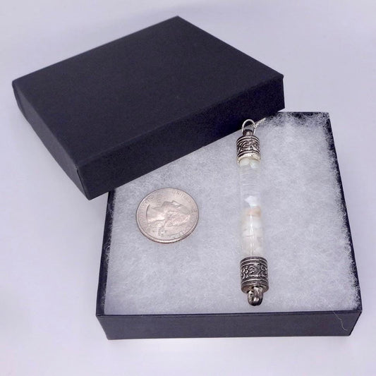 Vintage White Floating Opal Choker 925 Sterling Silver Chain Necklace Choker