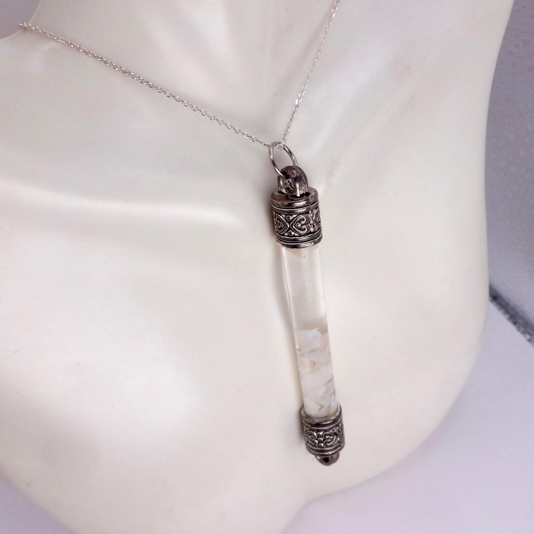 Vintage White Floating Opal Choker 925 Sterling Silver Chain Necklace Choker