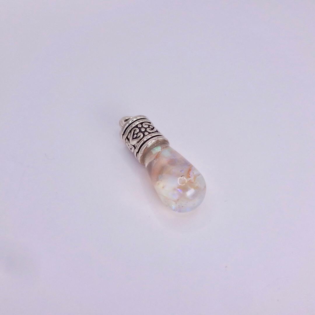 Vintage White Floating Opal Choker 925 Sterling Silver Chain Necklace Choker