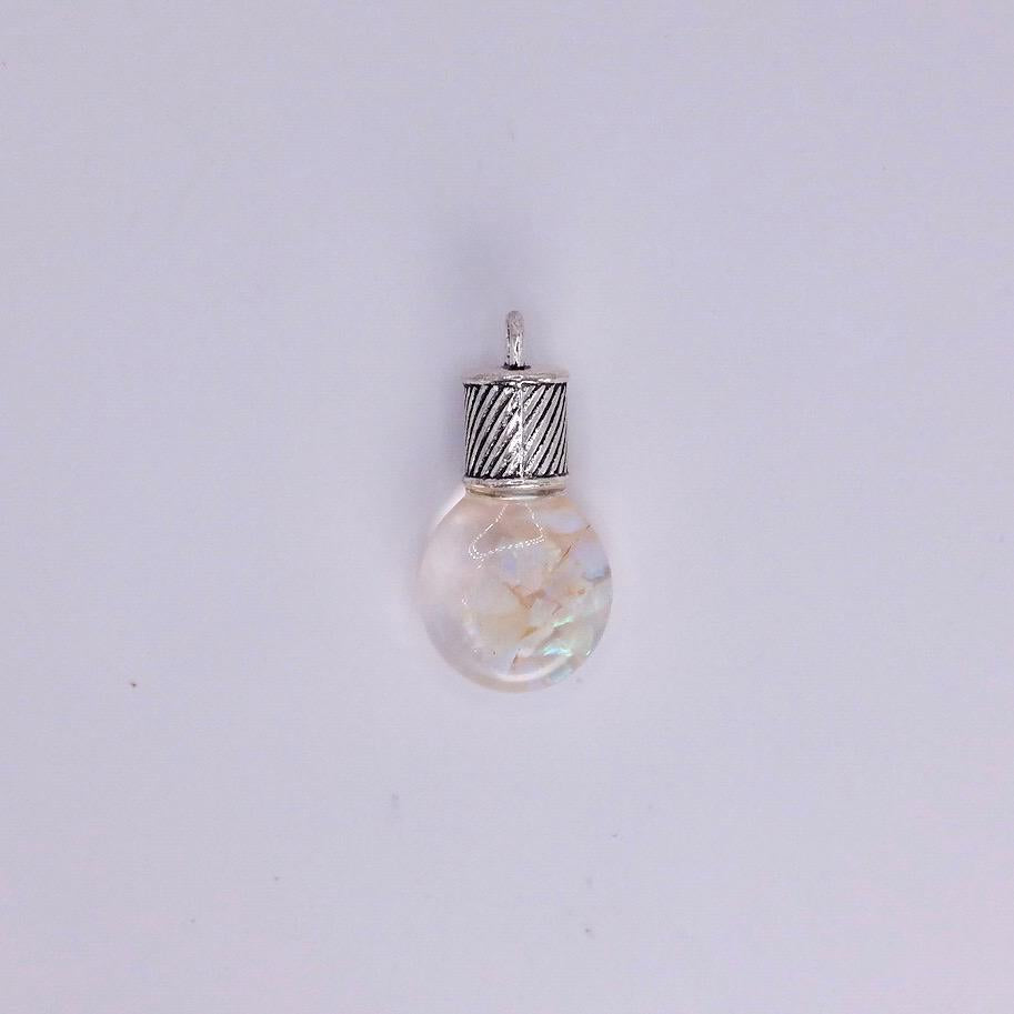 Vintage White Floating Opal Choker 925 Sterling Silver Chain Necklace Choker