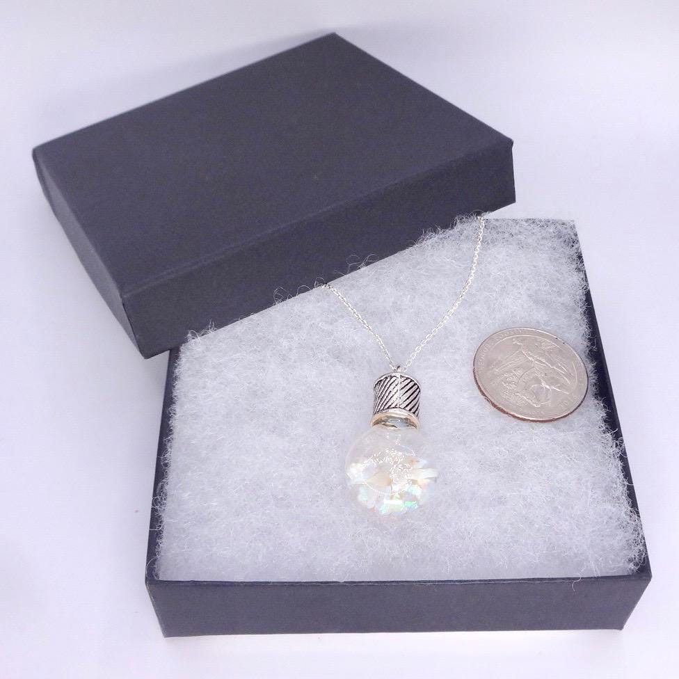 Vintage White Floating Opal Choker 925 Sterling Silver Chain Necklace Choker