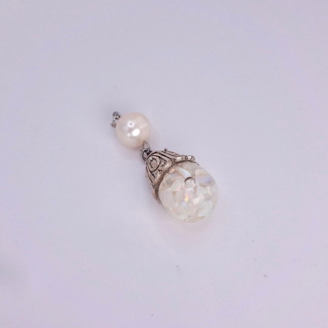 Vintage White Floating Opal Choker 925 Sterling Silver Chain Necklace Choker
