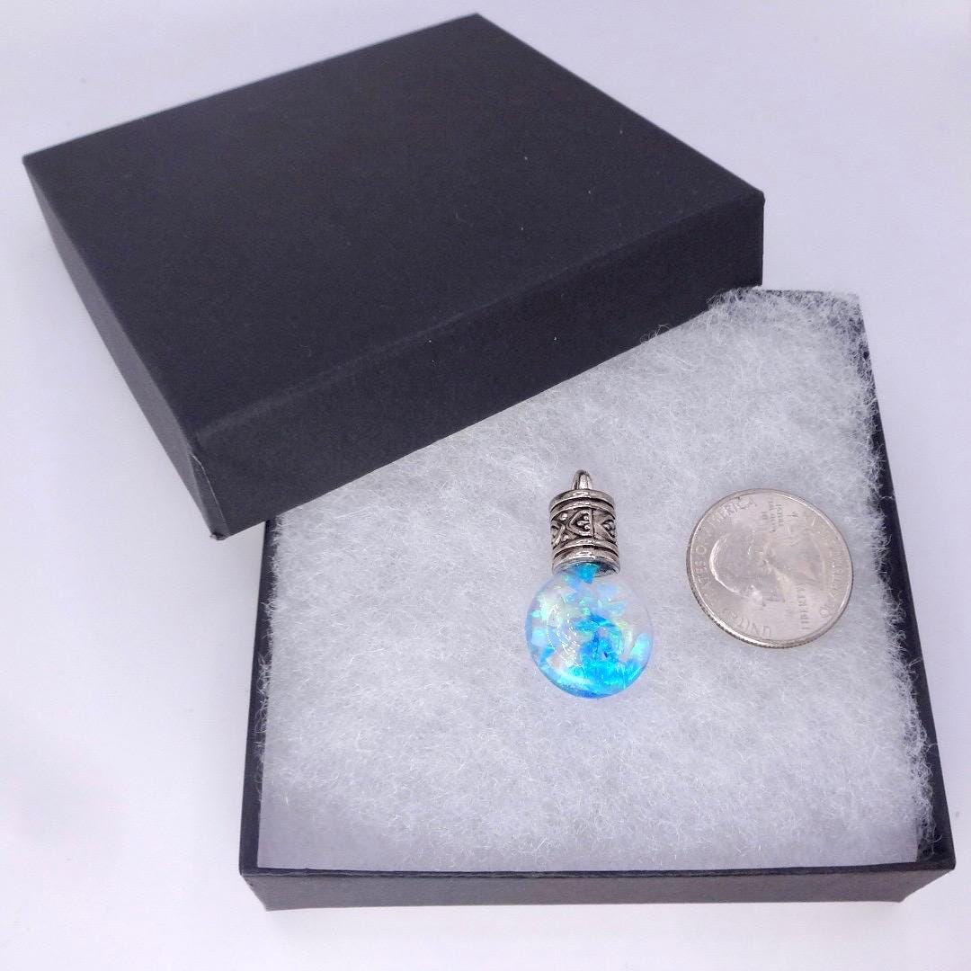 Vintage Blue White Floating Opal Choker 925 Sterling Silver Chain Necklace Choker