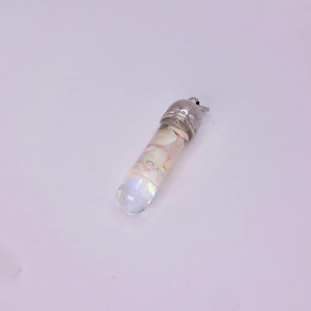 Vintage White Floating Opal Choker 925 Sterling Silver Chain Necklace Choker