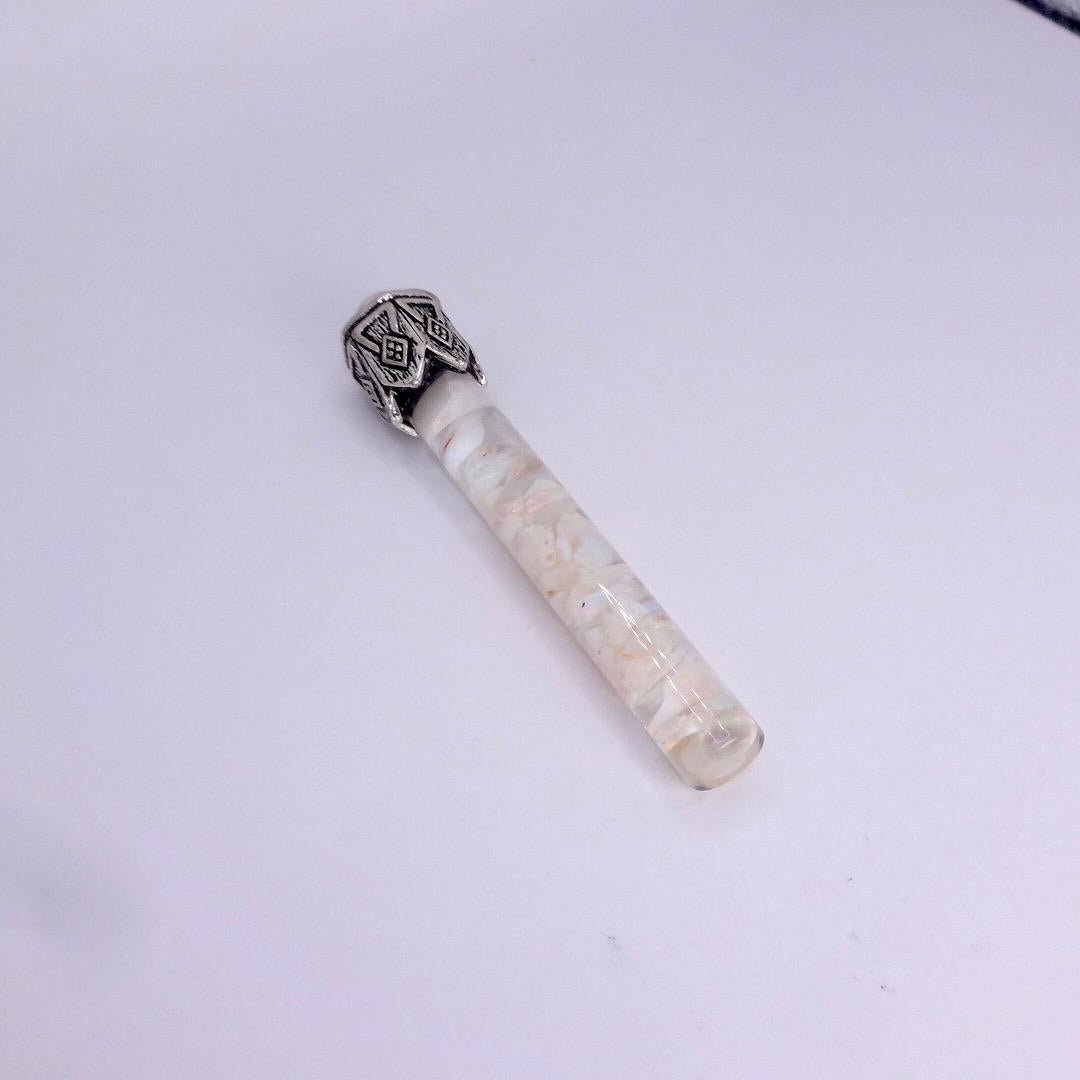 Vintage White Floating Opal Choker 925 Sterling Silver Chain Necklace Choker