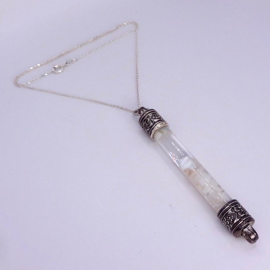 Vintage White Floating Opal Choker 925 Sterling Silver Chain Necklace Choker