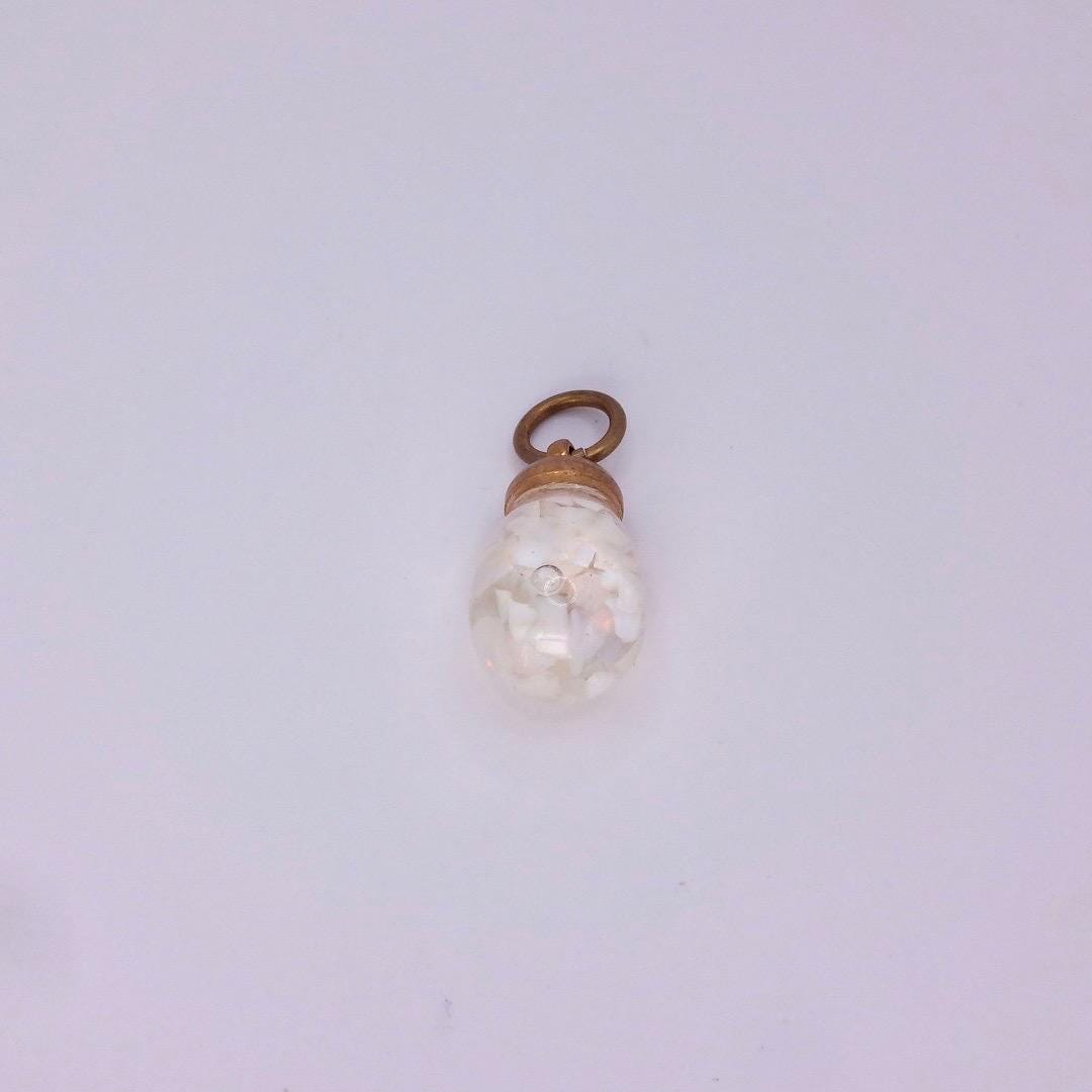 Vintage White Floating Opal Choker Gold Filled Chain Necklace Choker