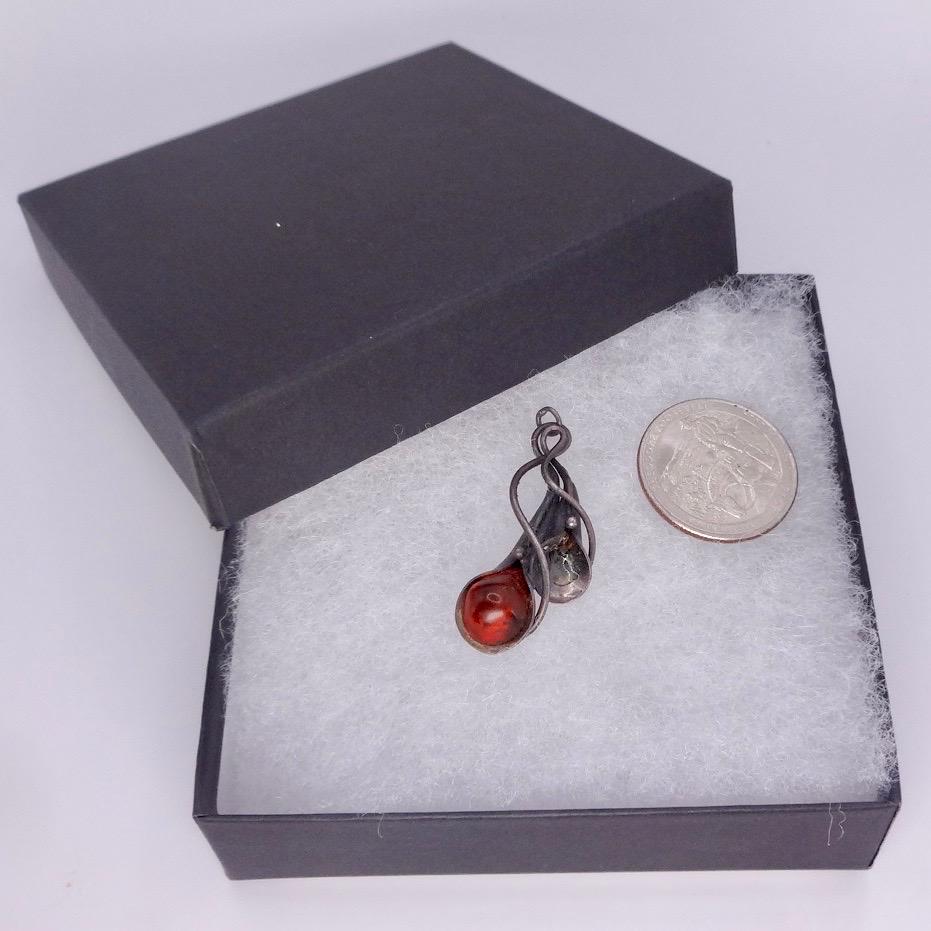 Vintage Baltic Resin 925 Sterling Silver necklace