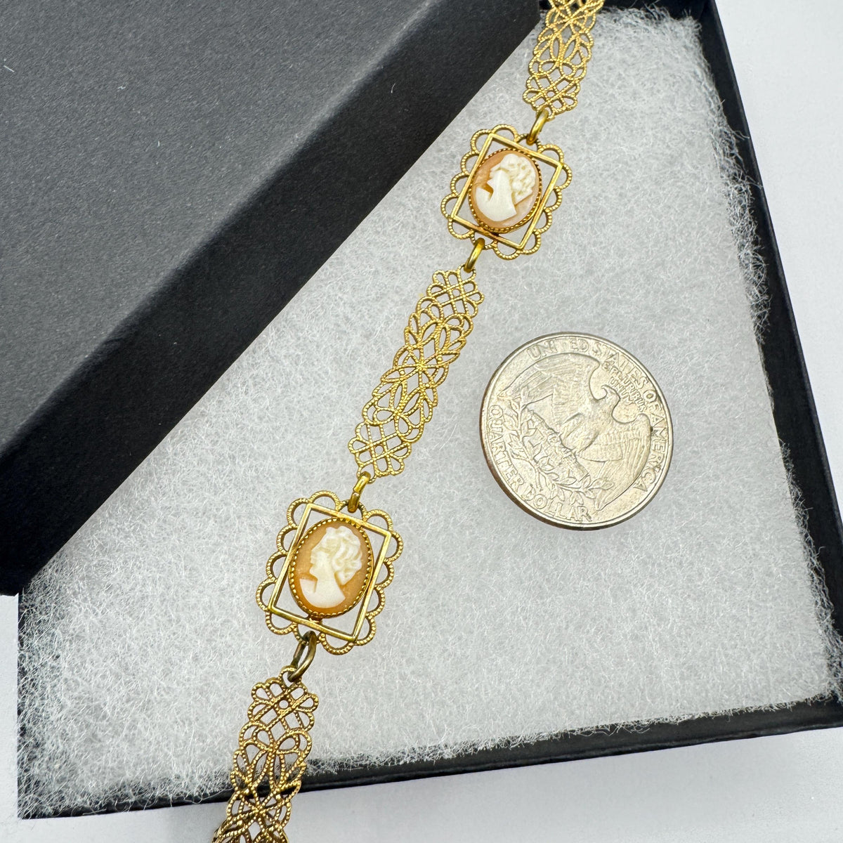Vintage Cameo Bracelet Gold Filled