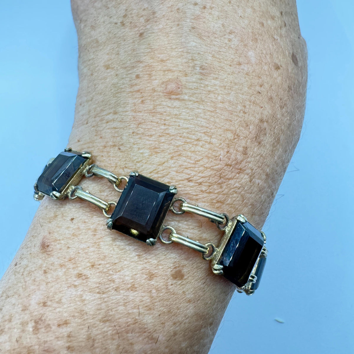 Vintage Goldstone Bracelet Gold filled