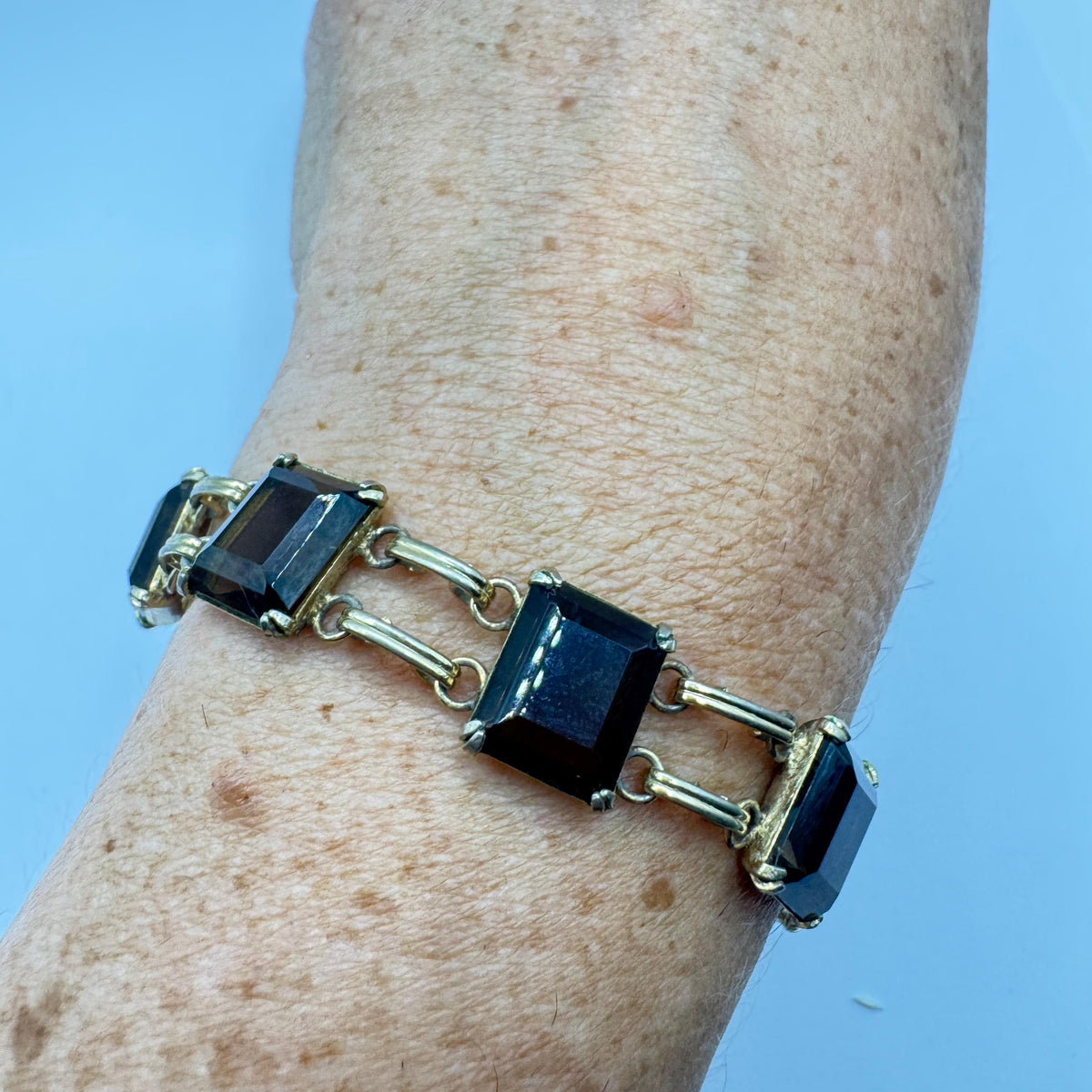 Vintage Goldstone Bracelet Gold filled
