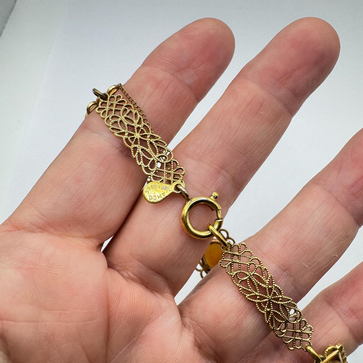 Vintage Cameo Bracelet Gold Filled