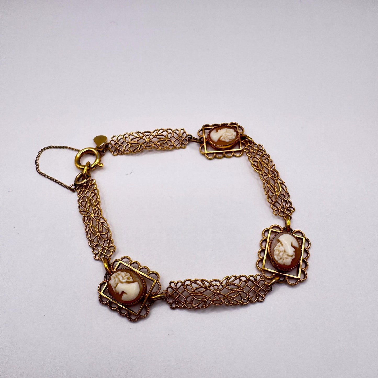 Vintage Cameo Bracelet Gold Filled