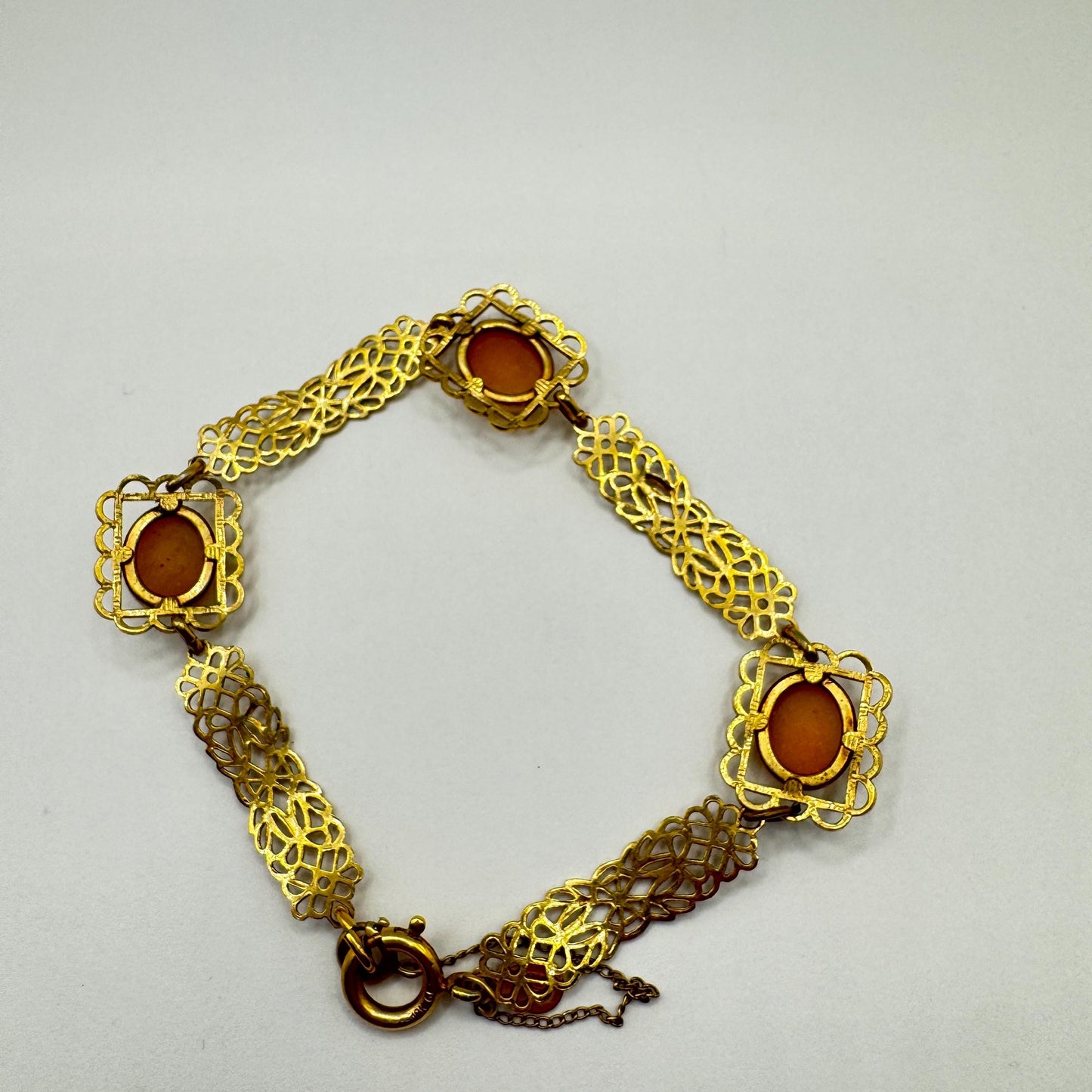 Vintage Cameo Bracelet Gold Filled
